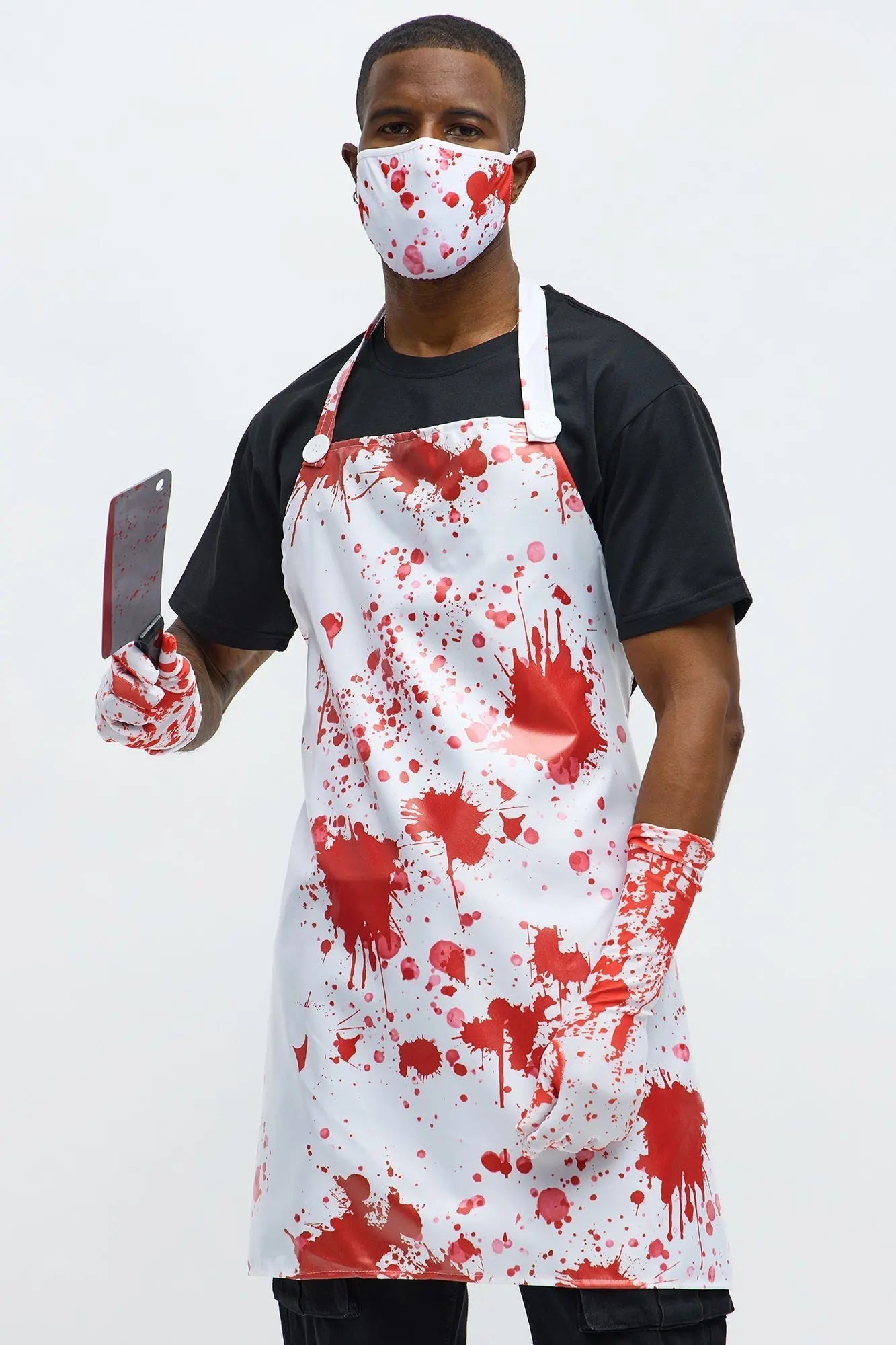 Bloody Butcher 5 Piece Costume Set  - White/combo