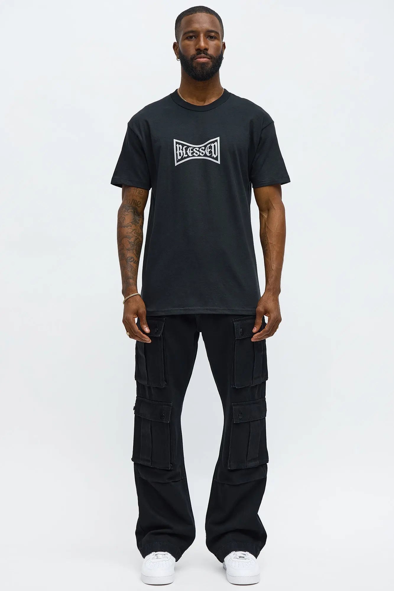 Blessed Heart Short Sleeve Tee - Black
