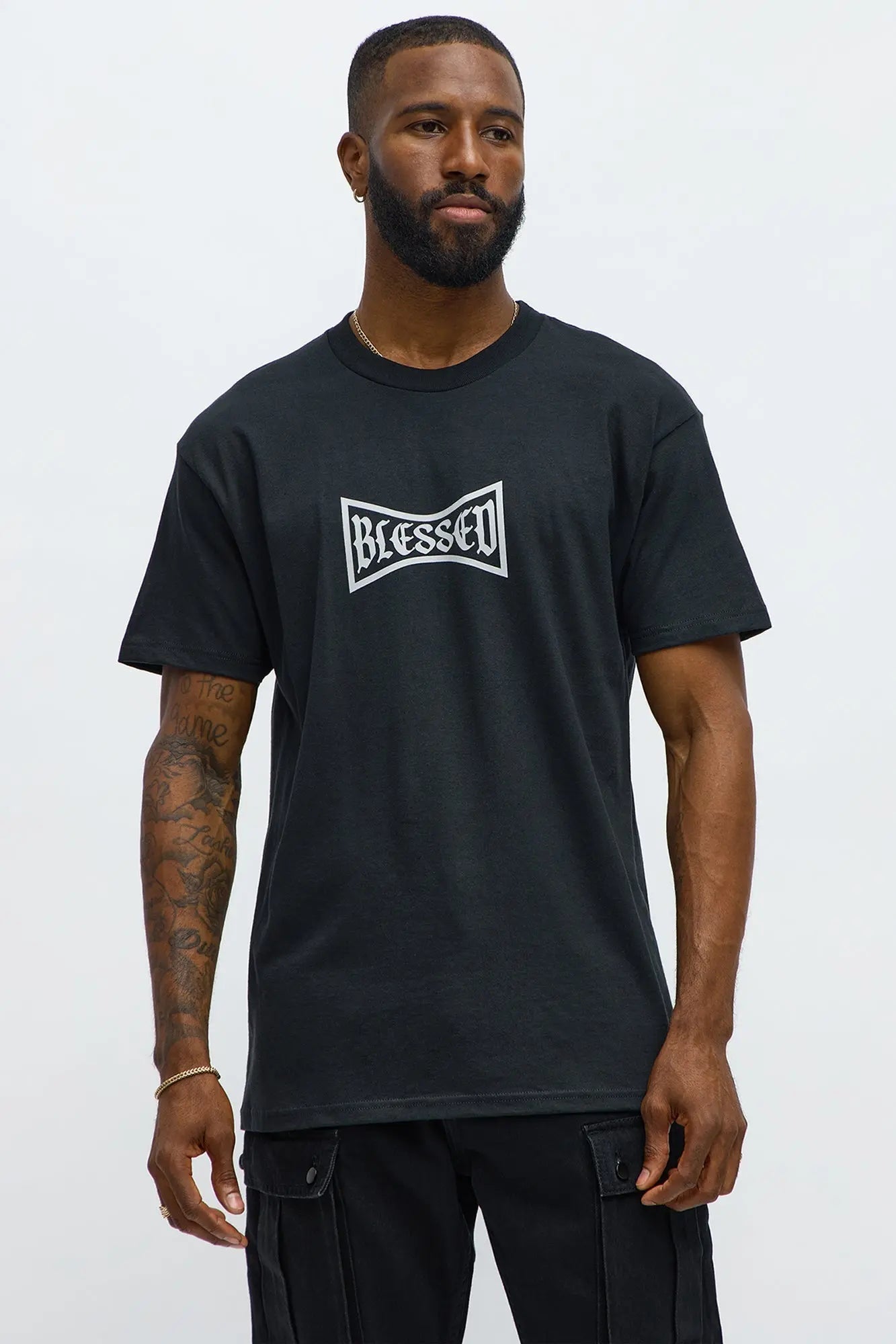 Blessed Heart Short Sleeve Tee - Black