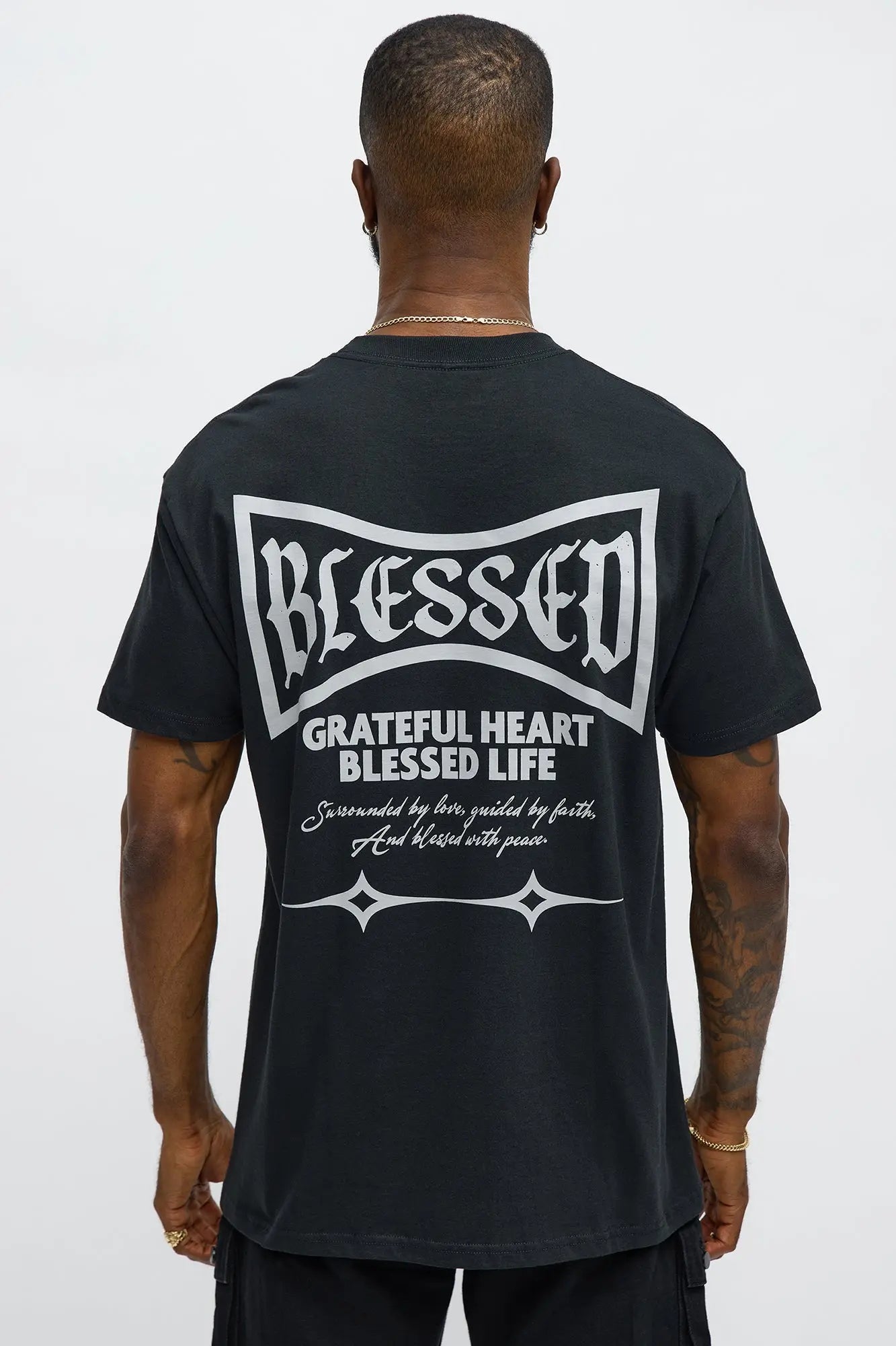 Blessed Heart Short Sleeve Tee - Black