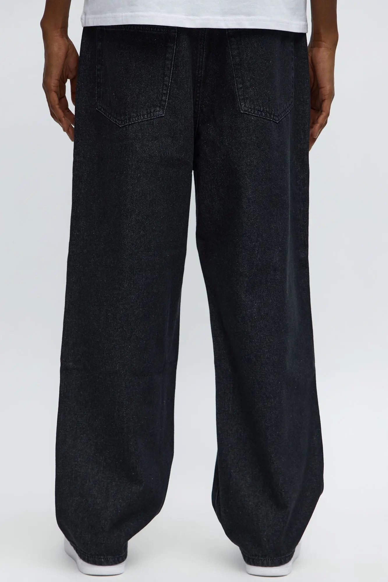 Baggy Shred Destructed Jean - Black Wash