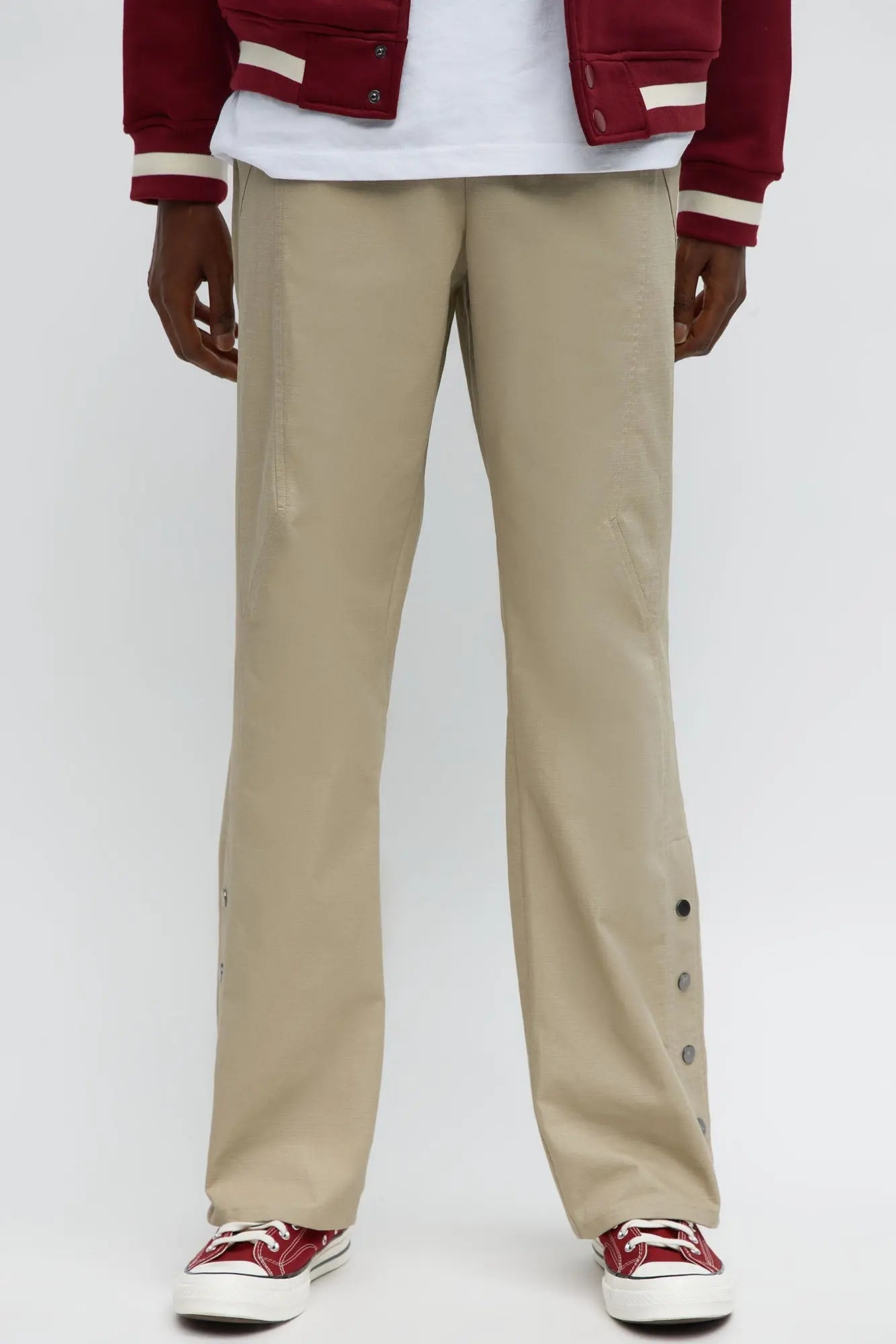 Slim Comeback Ripstop Side Snap Buttons - Taupe