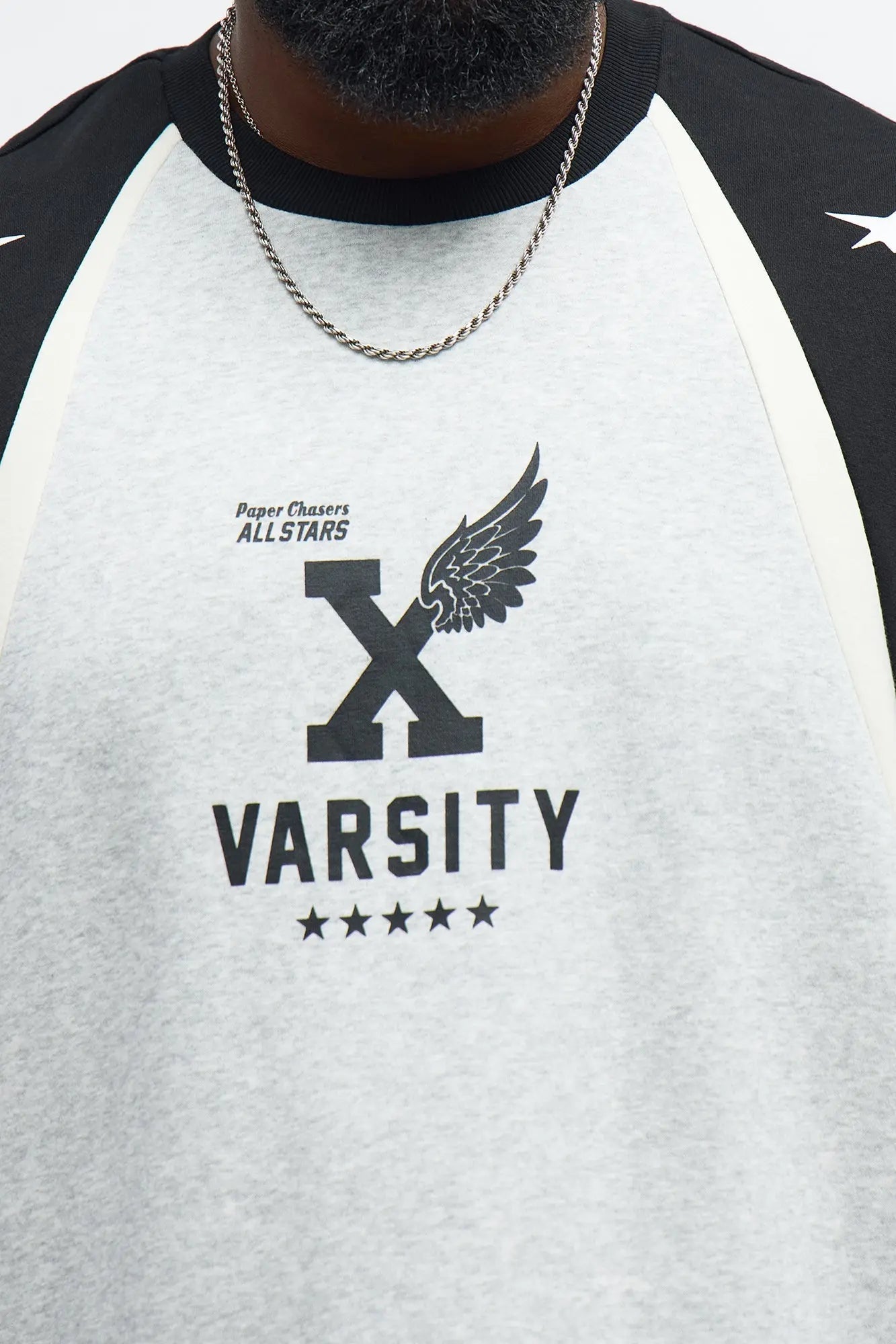 Tyson Oversized X Varsity Short Sleeve Tee - Heather/Combo