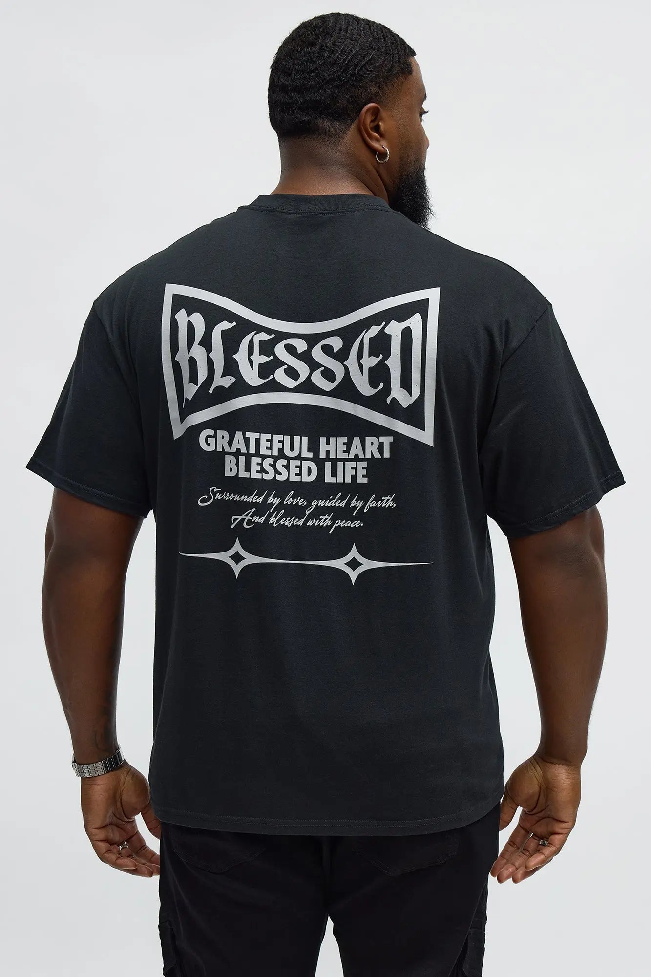 Blessed Heart Short Sleeve Tee - Black