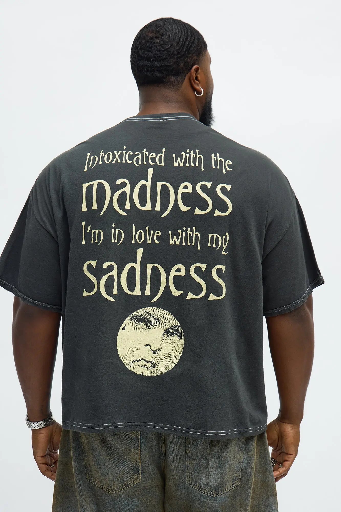 The Smashing Pumpkins Intoxicated With The Madness Boxy Short Sleeve Tee - Black Wash