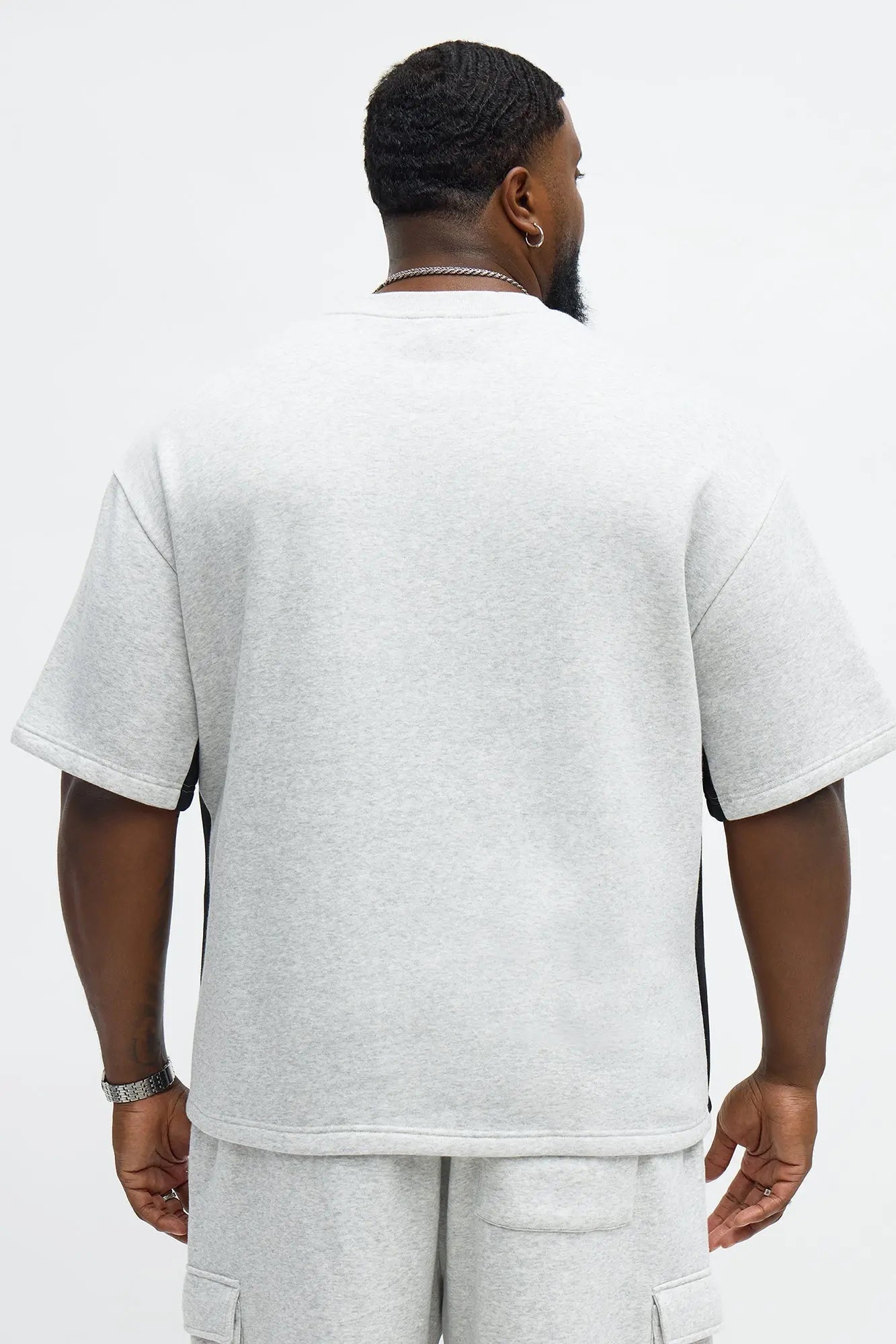 Tyson Paneled Cargo Short Sleeve Tee - Heather/Combo