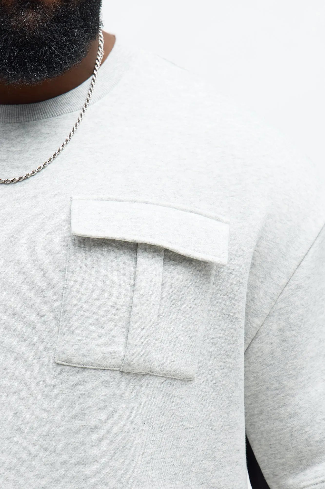 Tyson Paneled Cargo Short Sleeve Tee - Heather/Combo