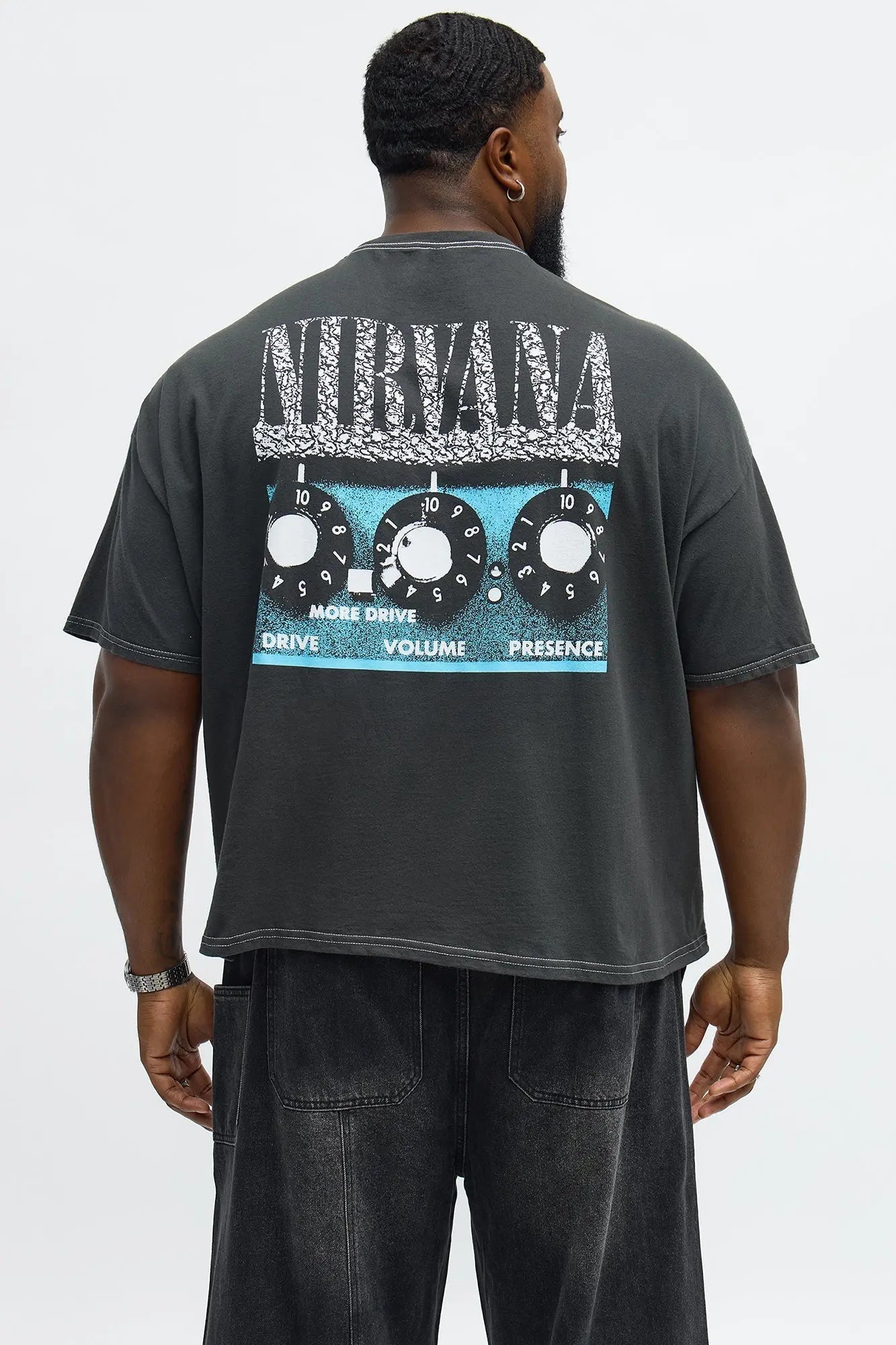 Nirvana NVM Boxy Short Sleeve Tee - Black Wash