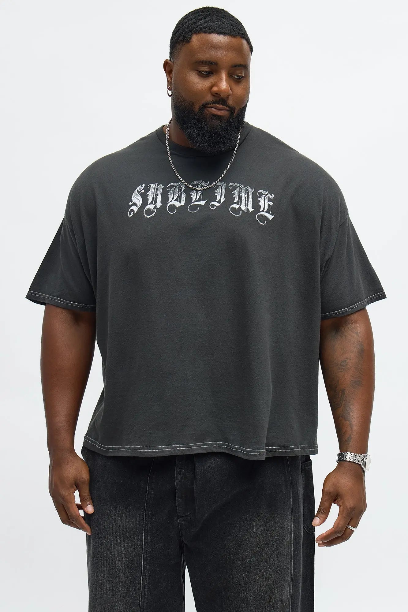 Sublime Album Cover Boxy Short Sleeve Tee - Black Wash