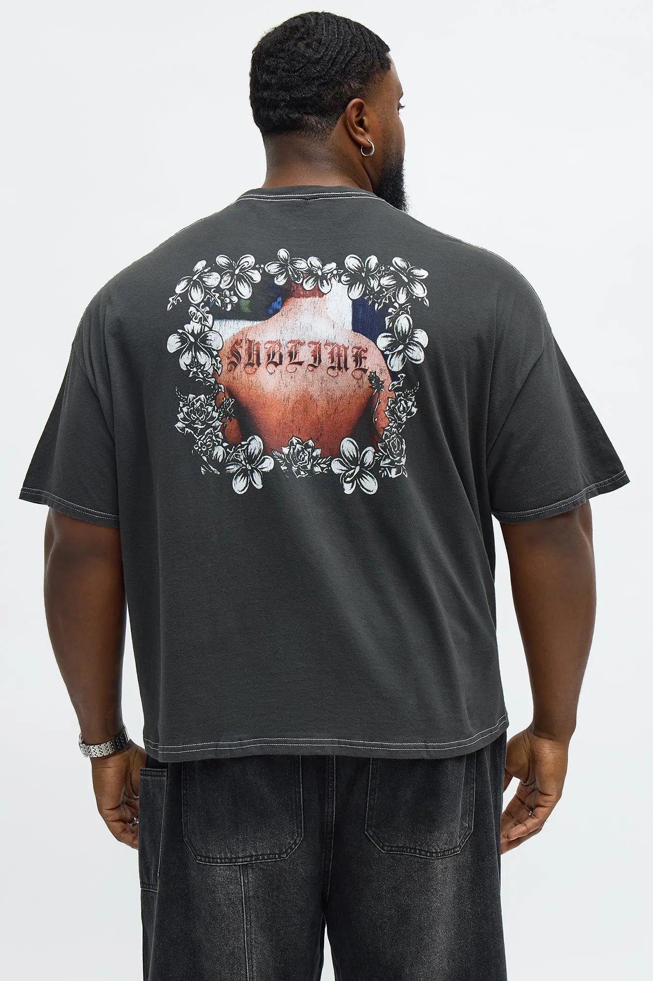 Sublime Album Cover Boxy Short Sleeve Tee - Black Wash