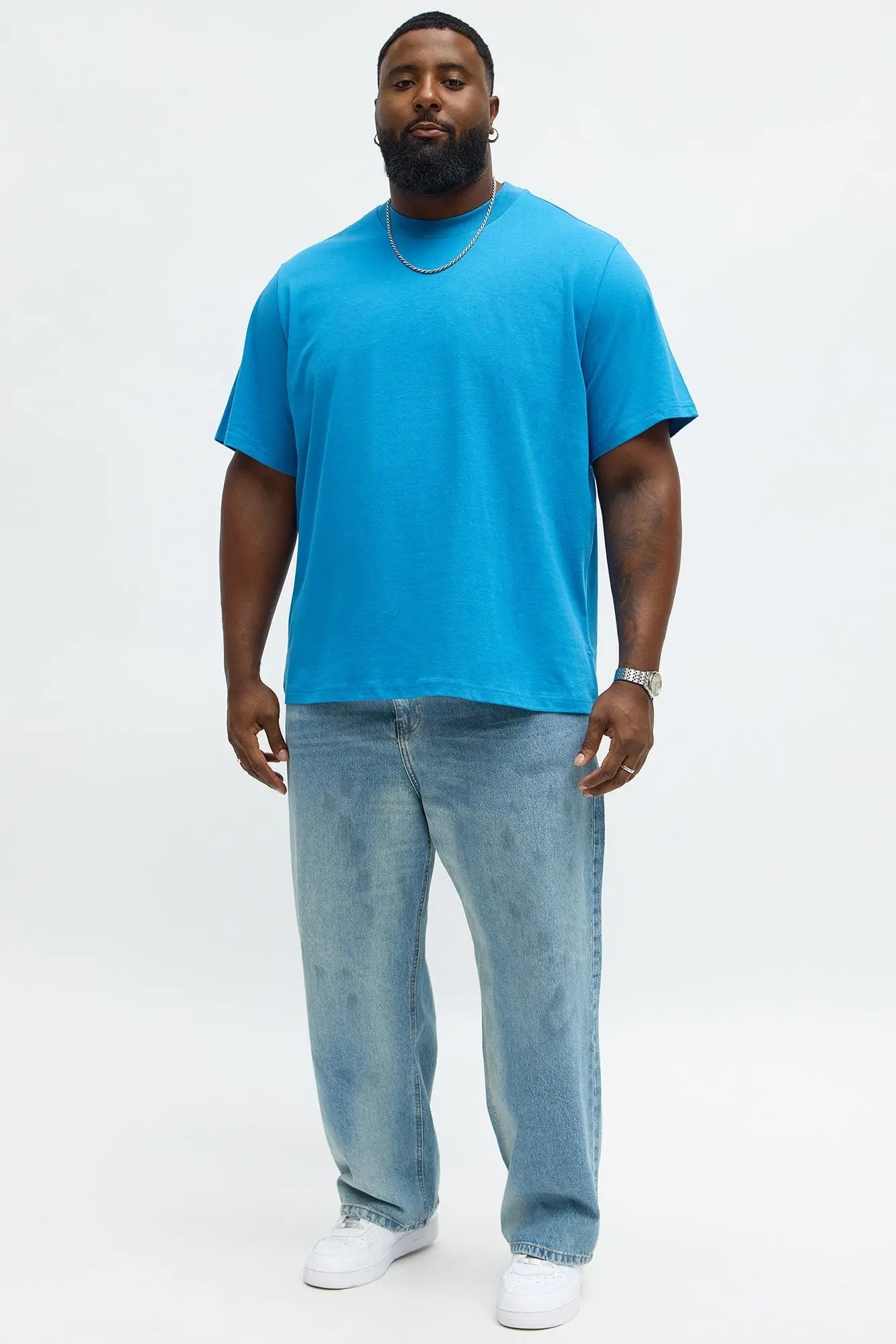 Oversized Heavyweight Tee 240GSM - Blue