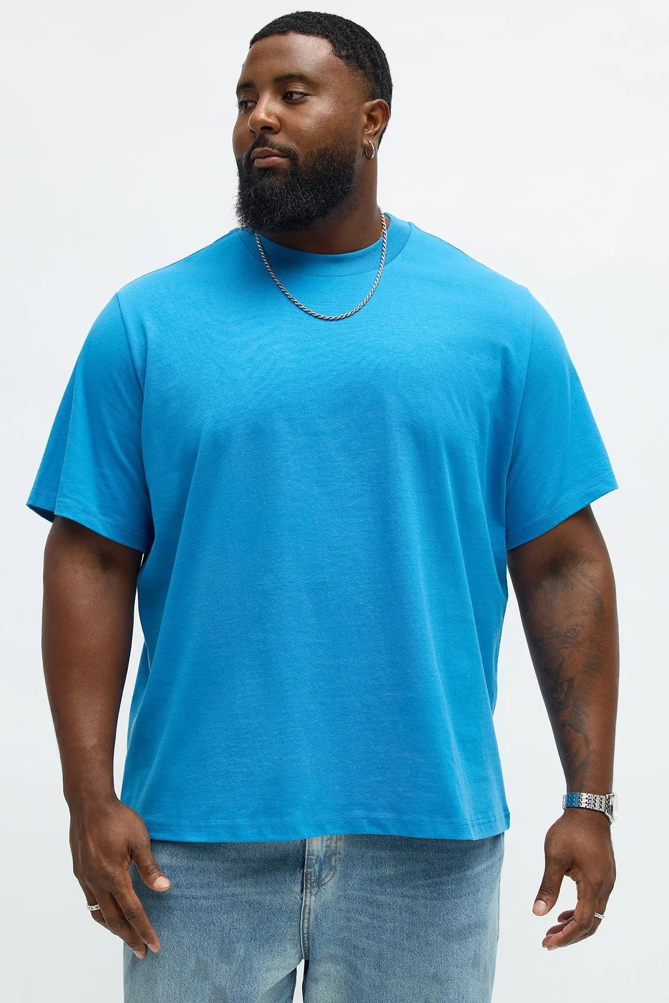 Oversized Heavyweight Tee 240GSM - Blue