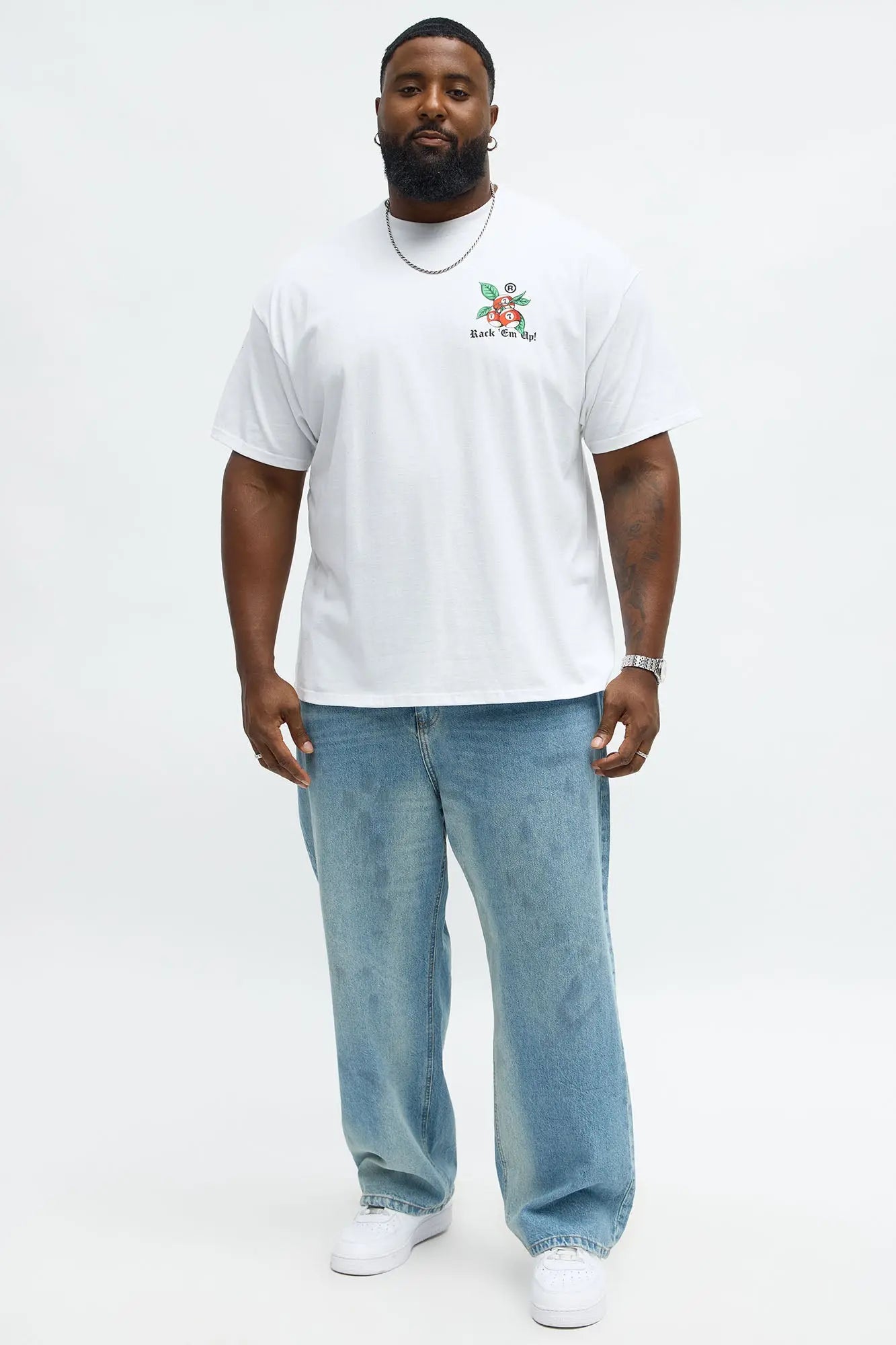 Rack Em Up Short Sleeve Tee - White