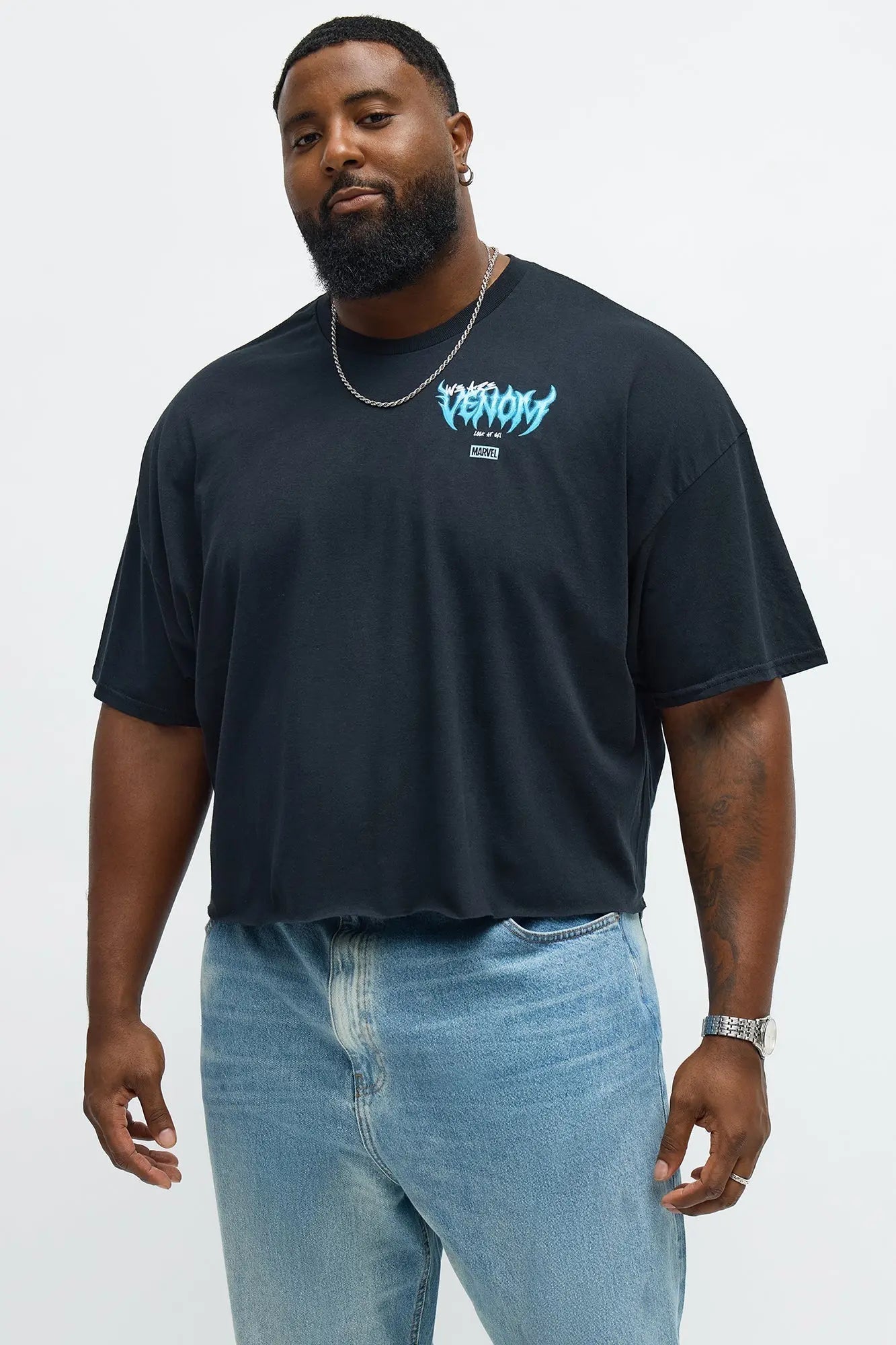 Venom Along Came A Spider Boxy Short Sleeve Tee - Black
