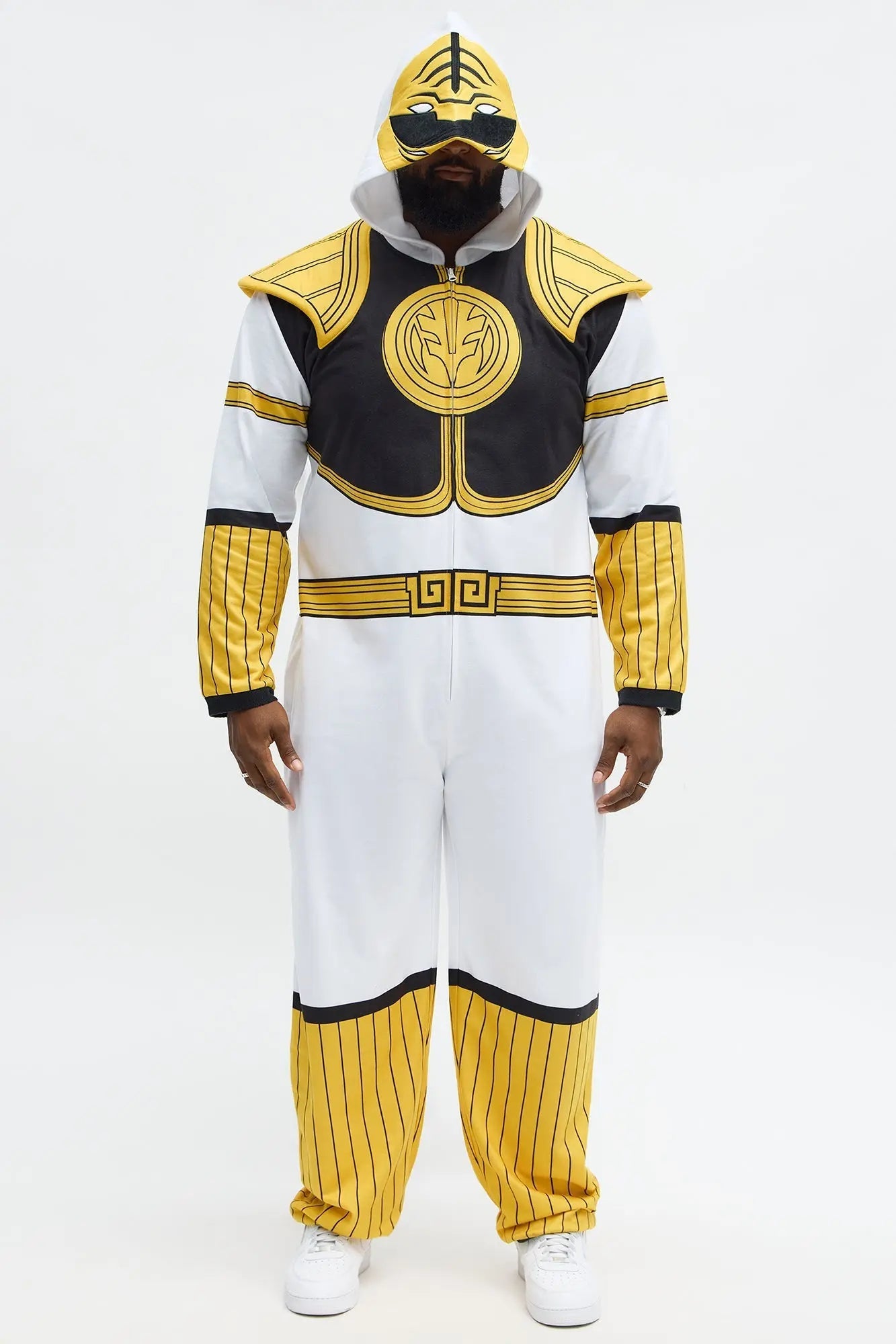 Mighty Morphin Power Ranger One Piece Costume - White/combo
