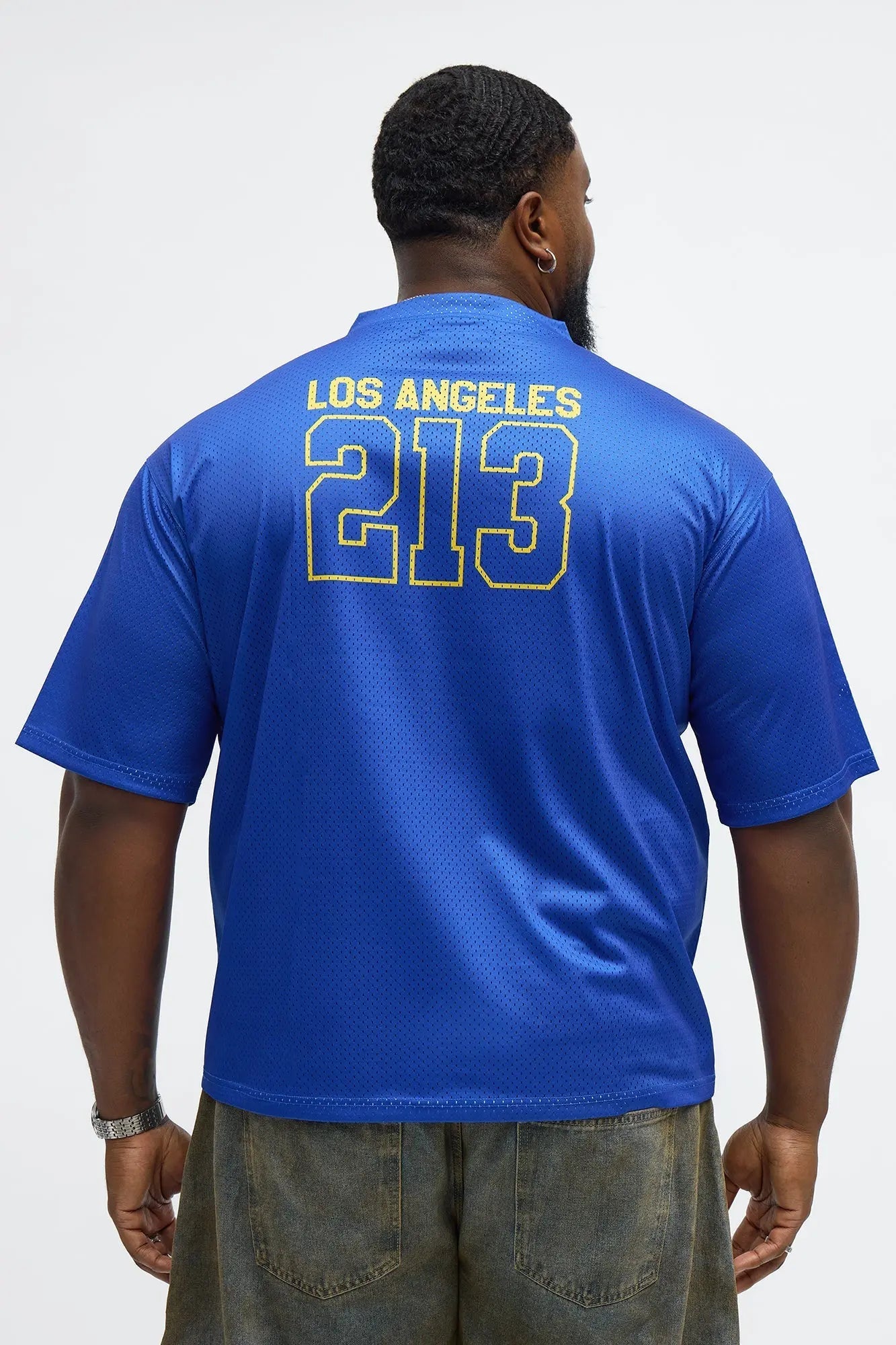 Cropped LA Lights Jersey - Blue