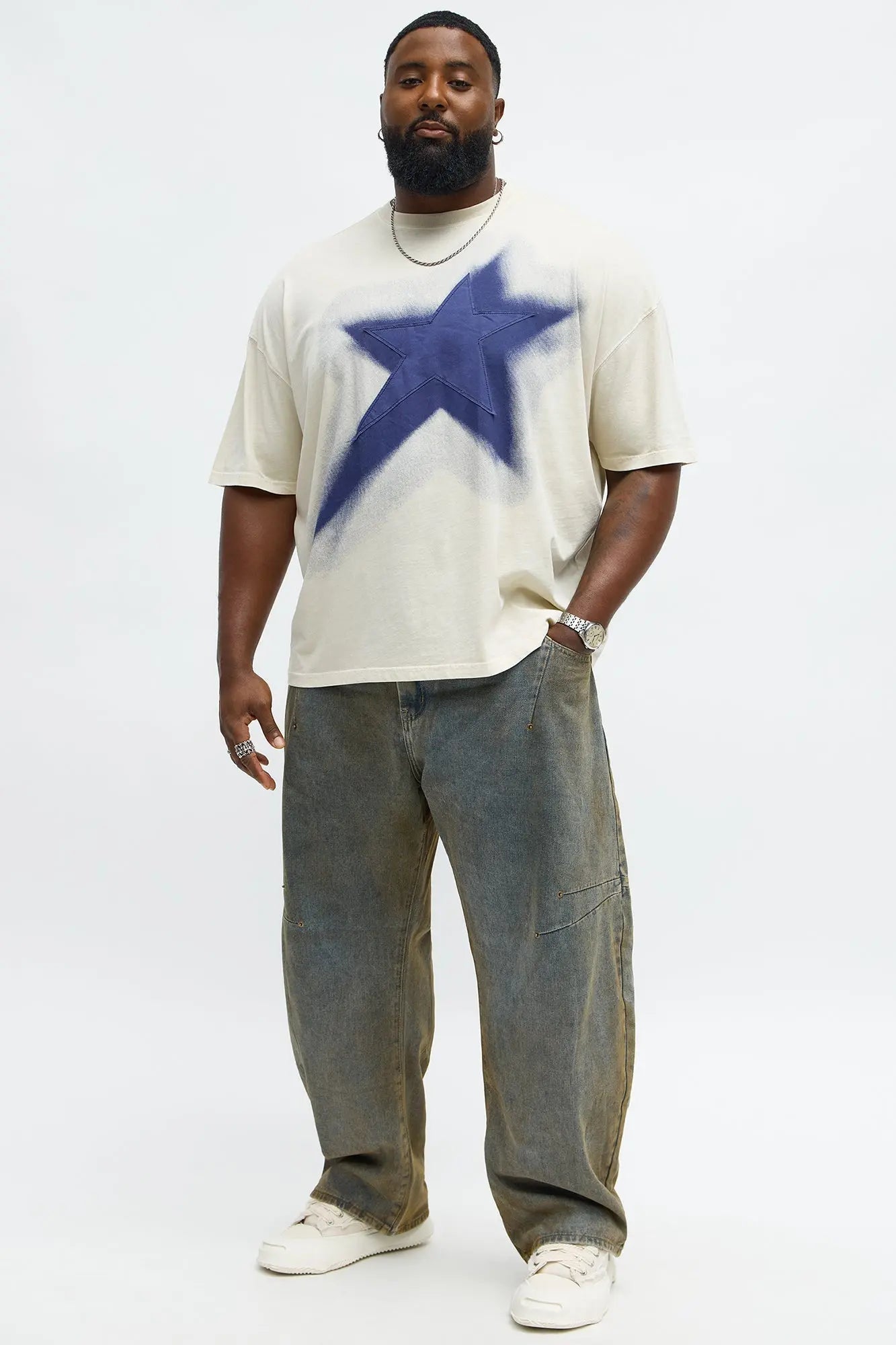 All The Stars Oversized Short Sleeve Tee - Cream