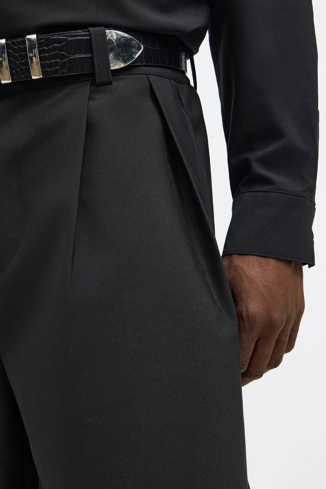 Barrel Bold Flow Trousers - Black