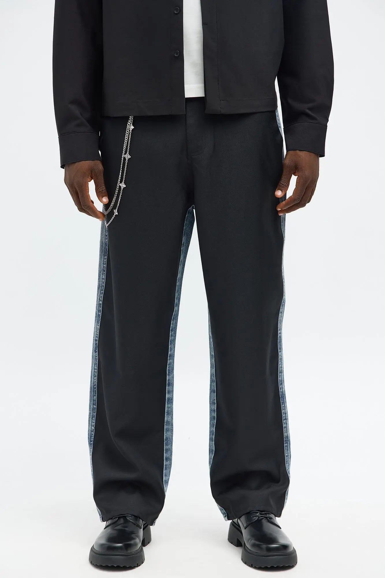 Baggy Business In The Front Jean - Black/combo