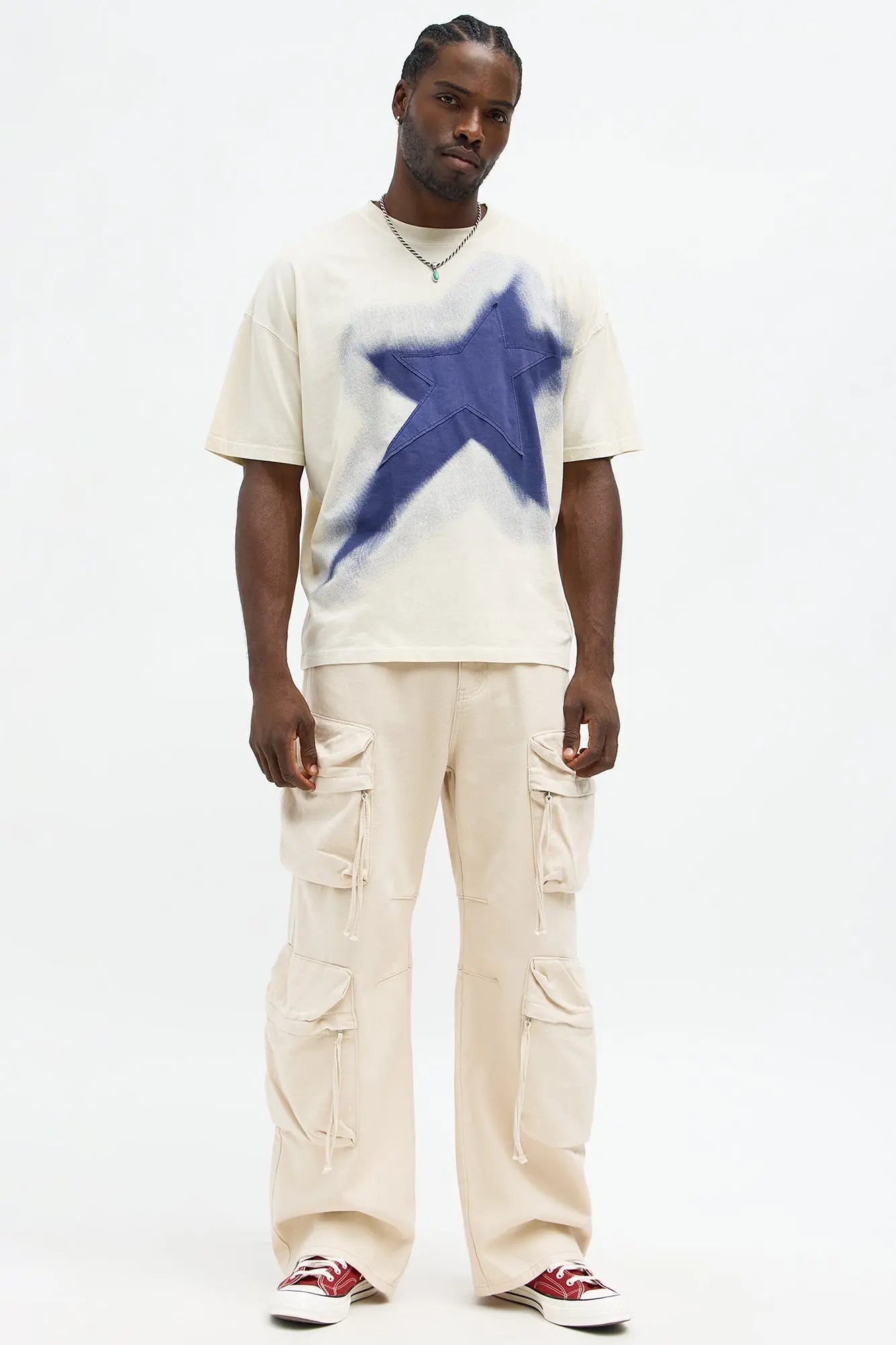 All The Stars Oversized Short Sleeve Tee - Cream