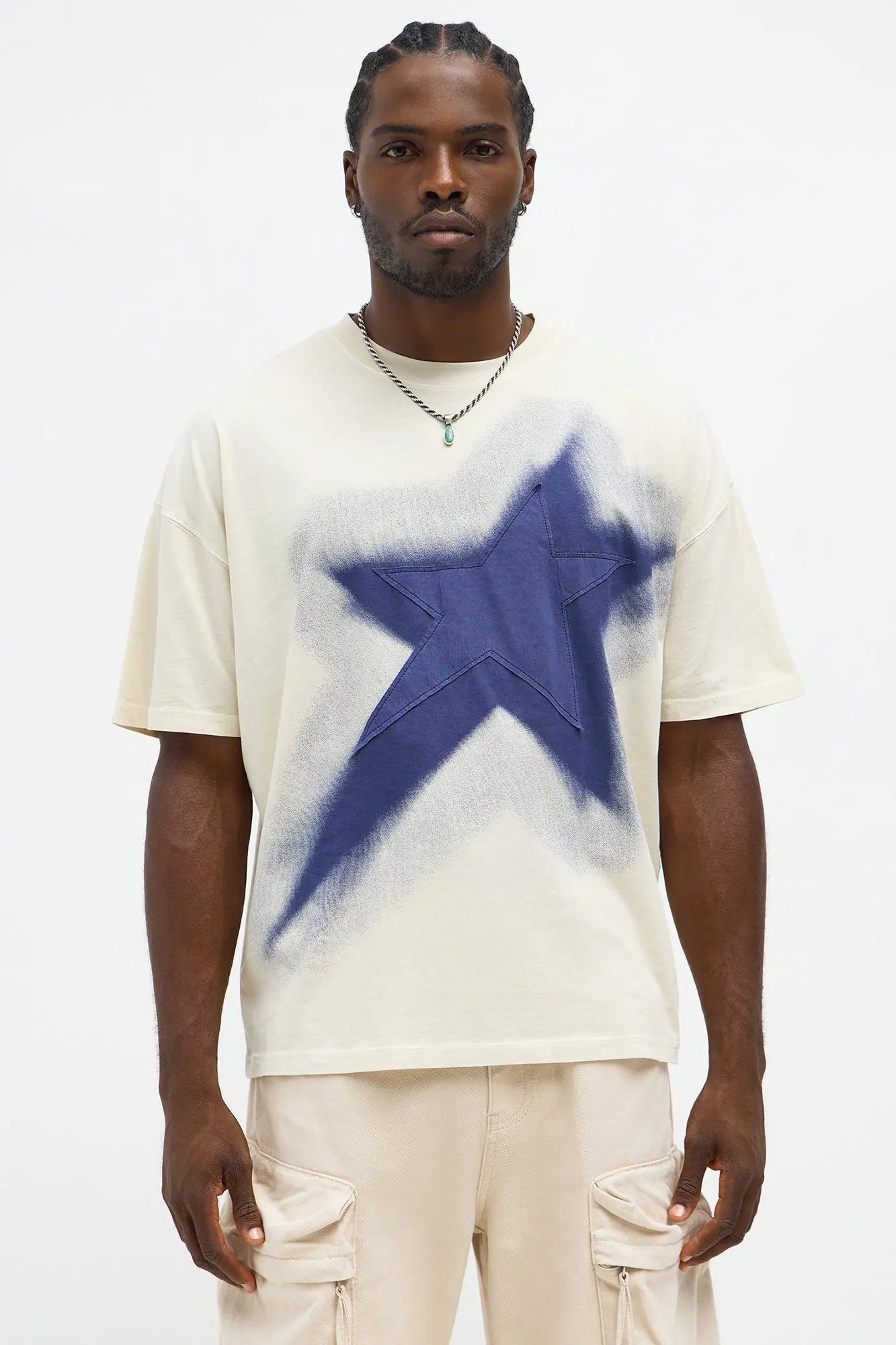 All The Stars Oversized Short Sleeve Tee - Cream
