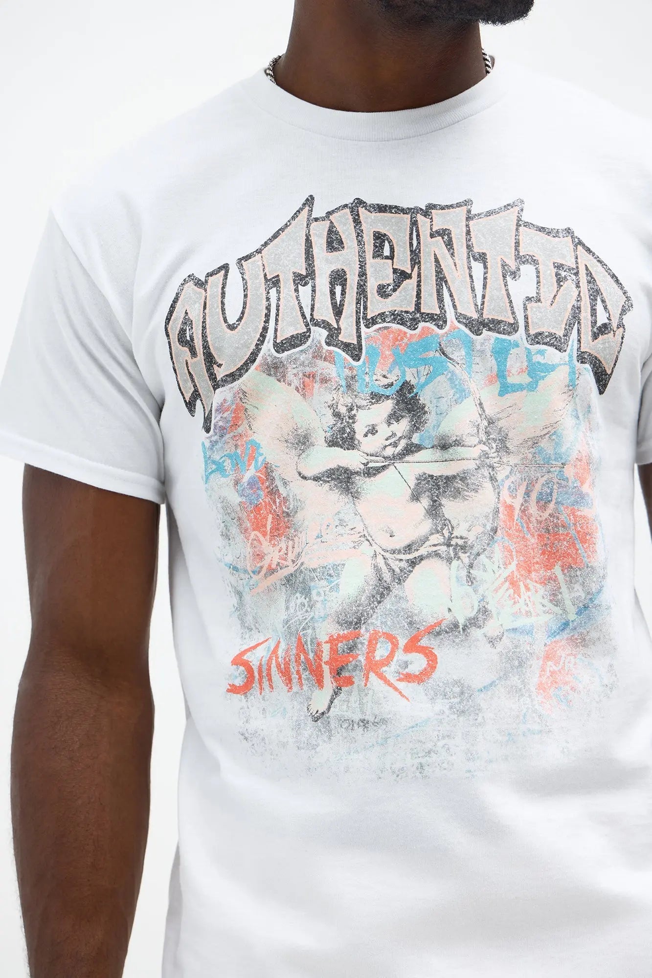 Authentic Sinners Oversized Short Sleeve Tee - White