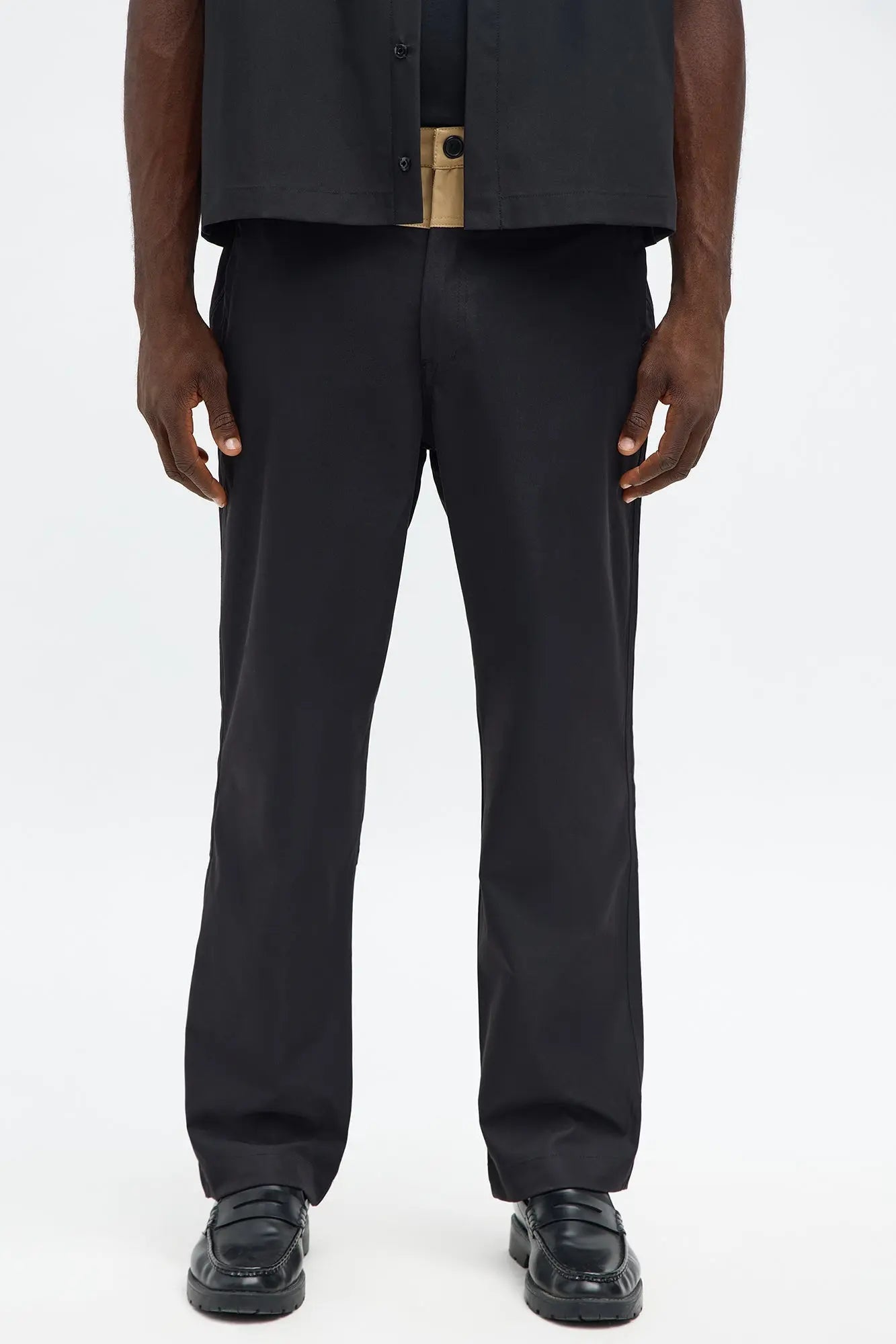 Straight Karma Color Block Trouser - Black/combo