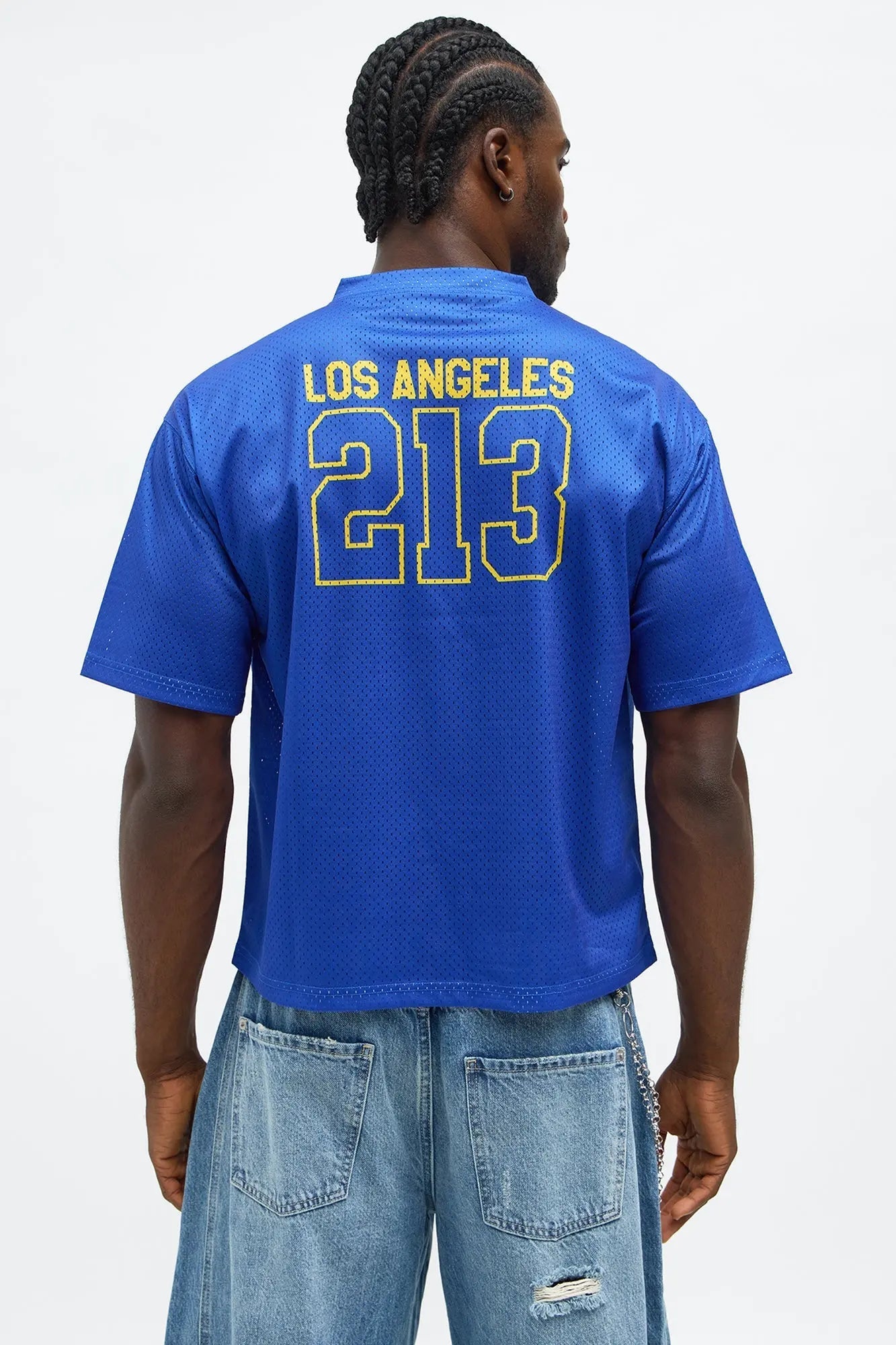 Cropped LA Lights Jersey - Blue