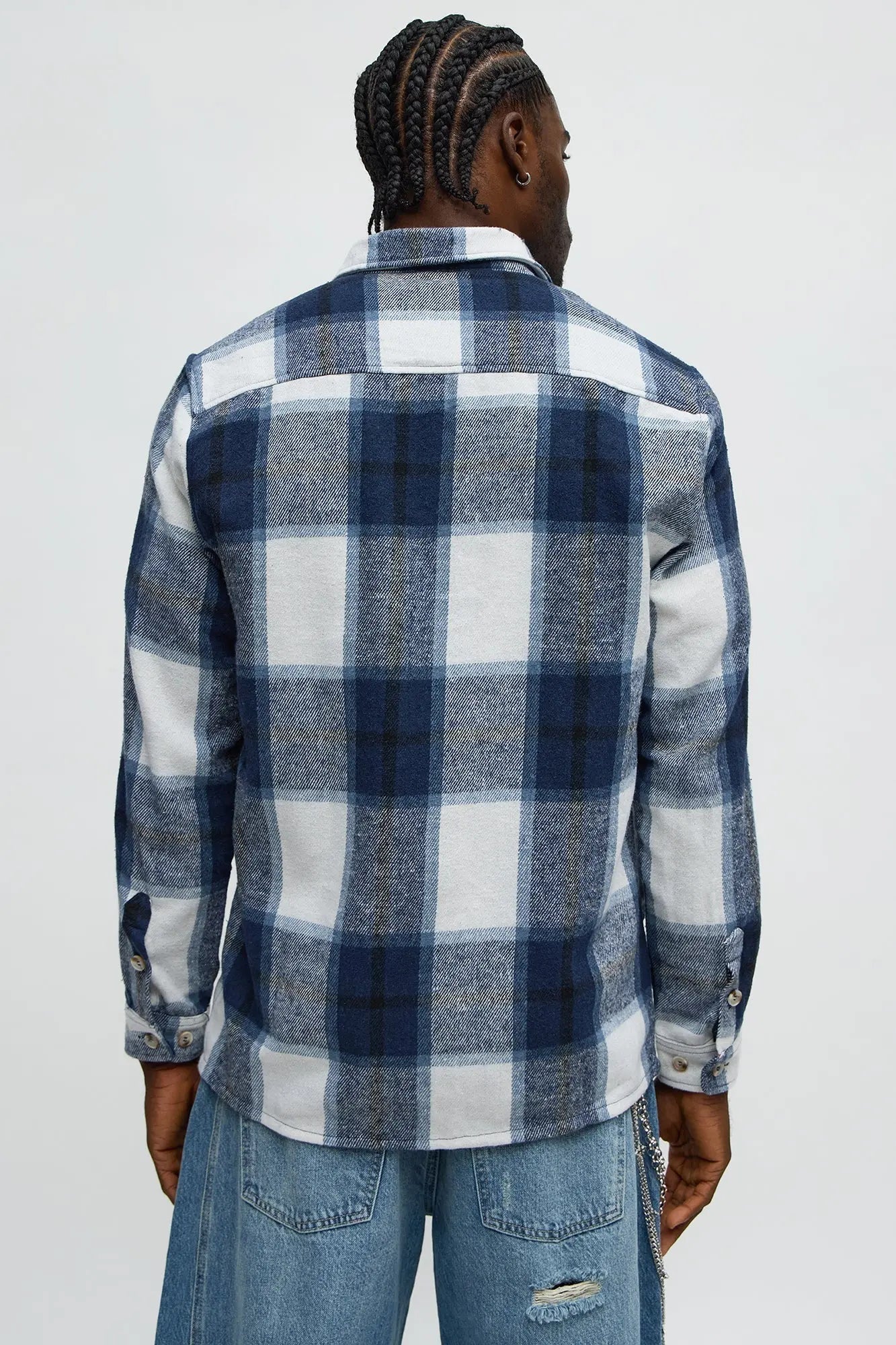Southpole Long Sleeve Button Up Shirt - Navy