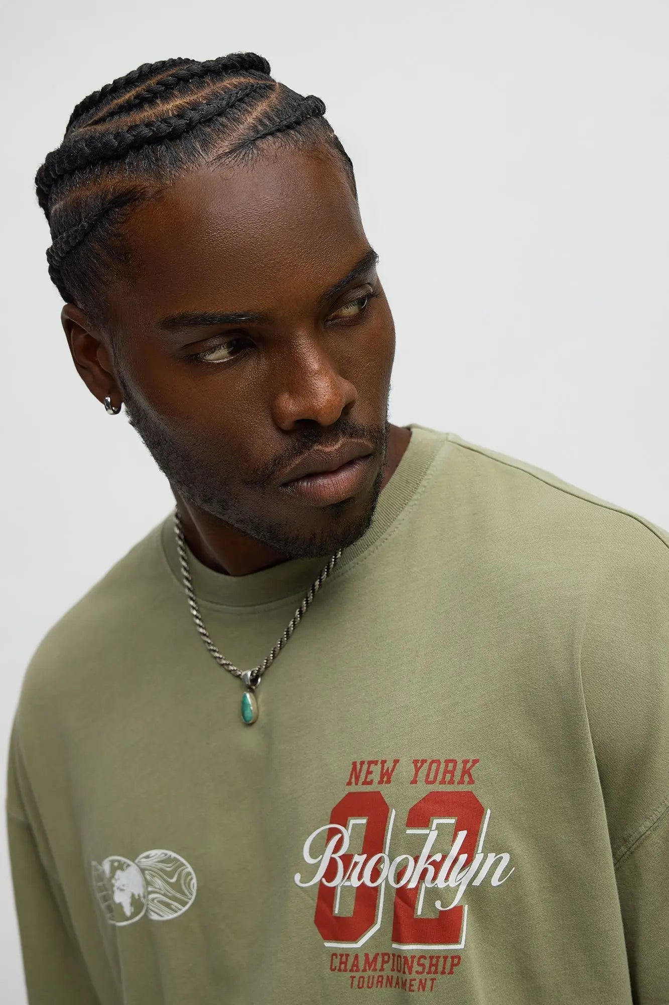 Brooklyn Champion Oversized Short Sleeve Tee - Olive