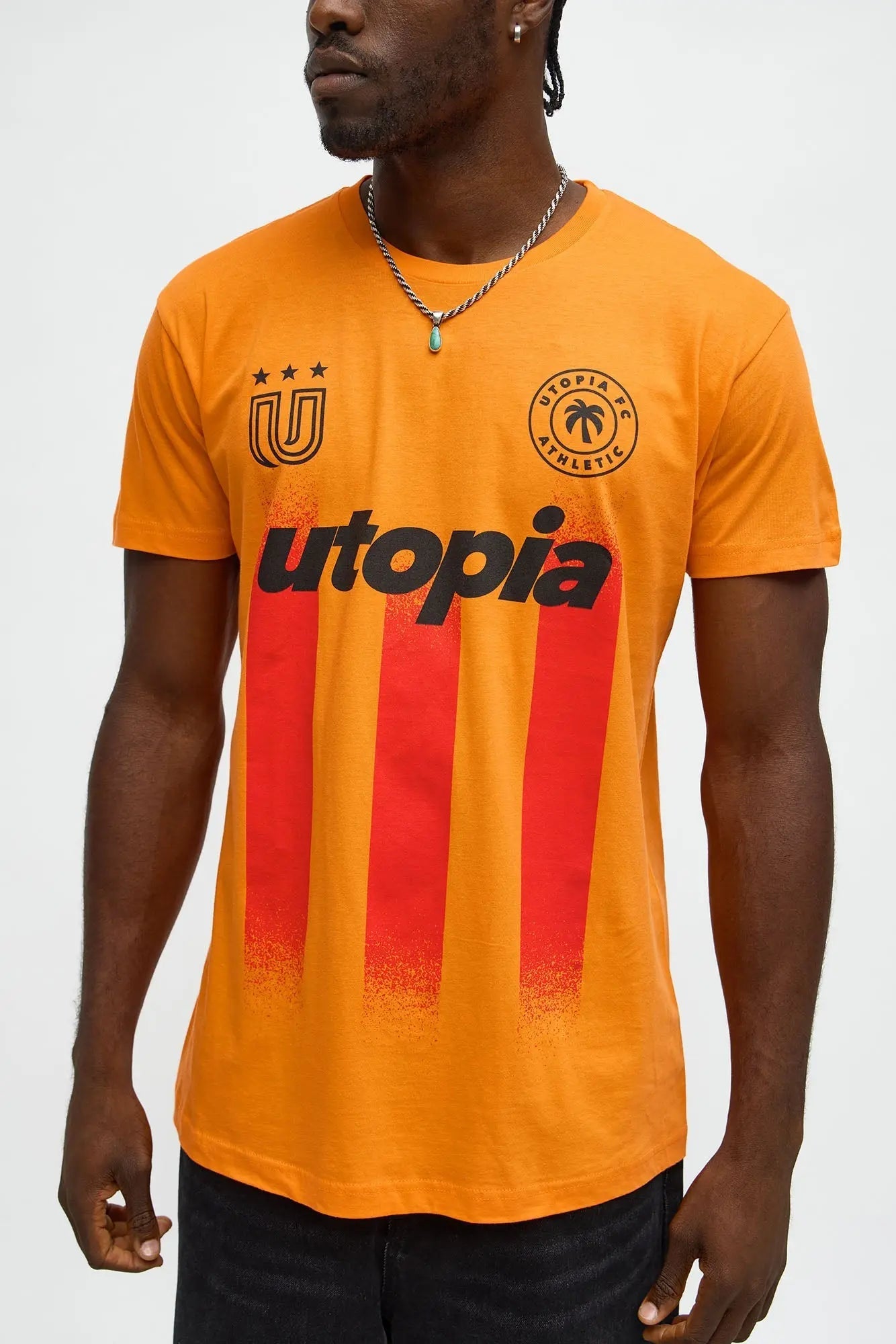 Utopia FC Away Short Sleeve Tee - Orange