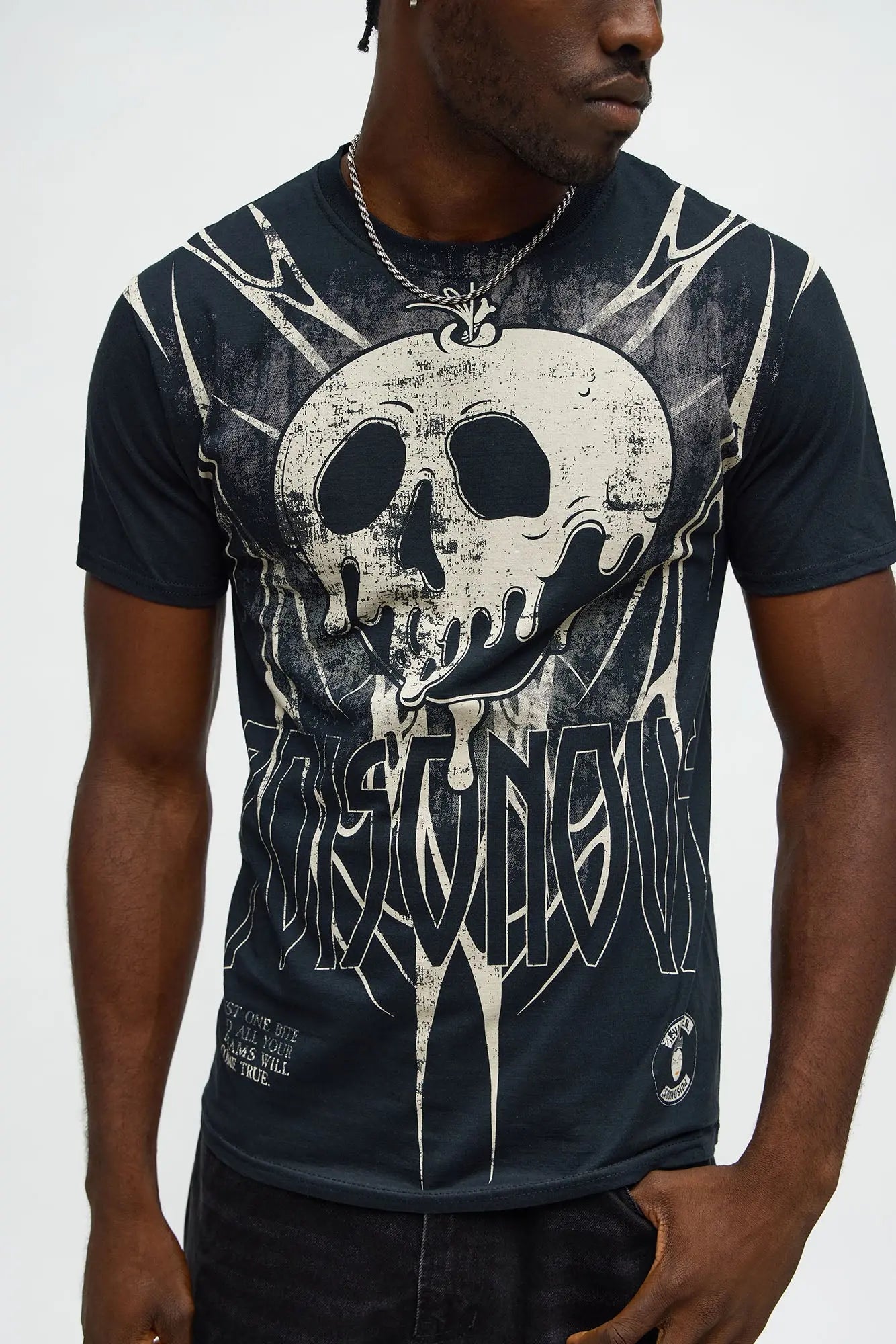 Snow White Poisonous Apple Short Sleeve Tee - Black