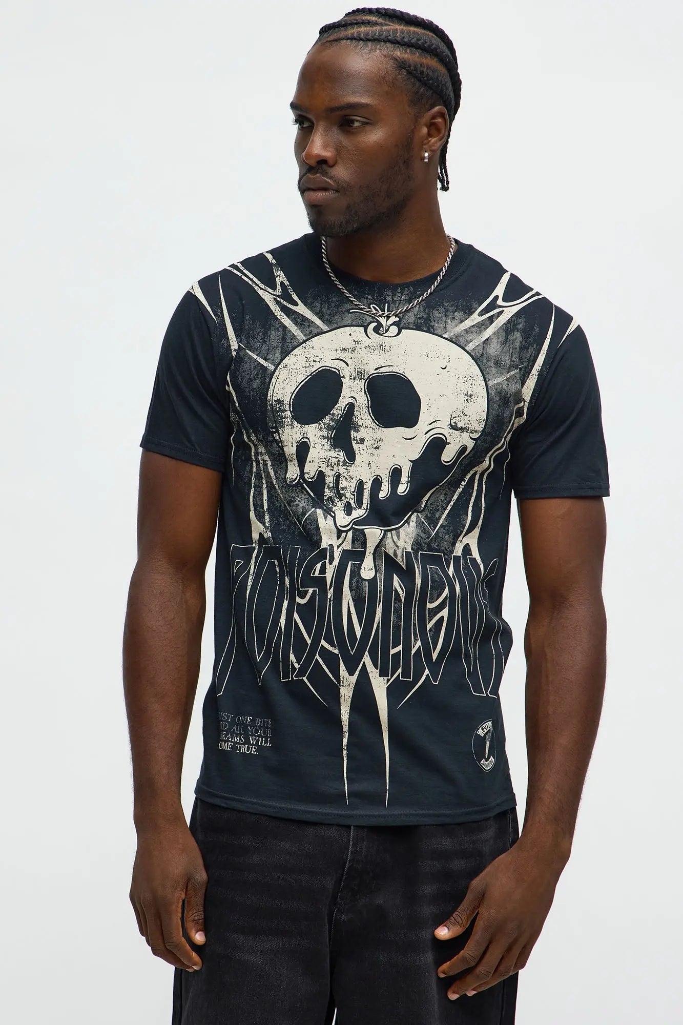 Snow White Poisonous Apple Short Sleeve Tee - Black