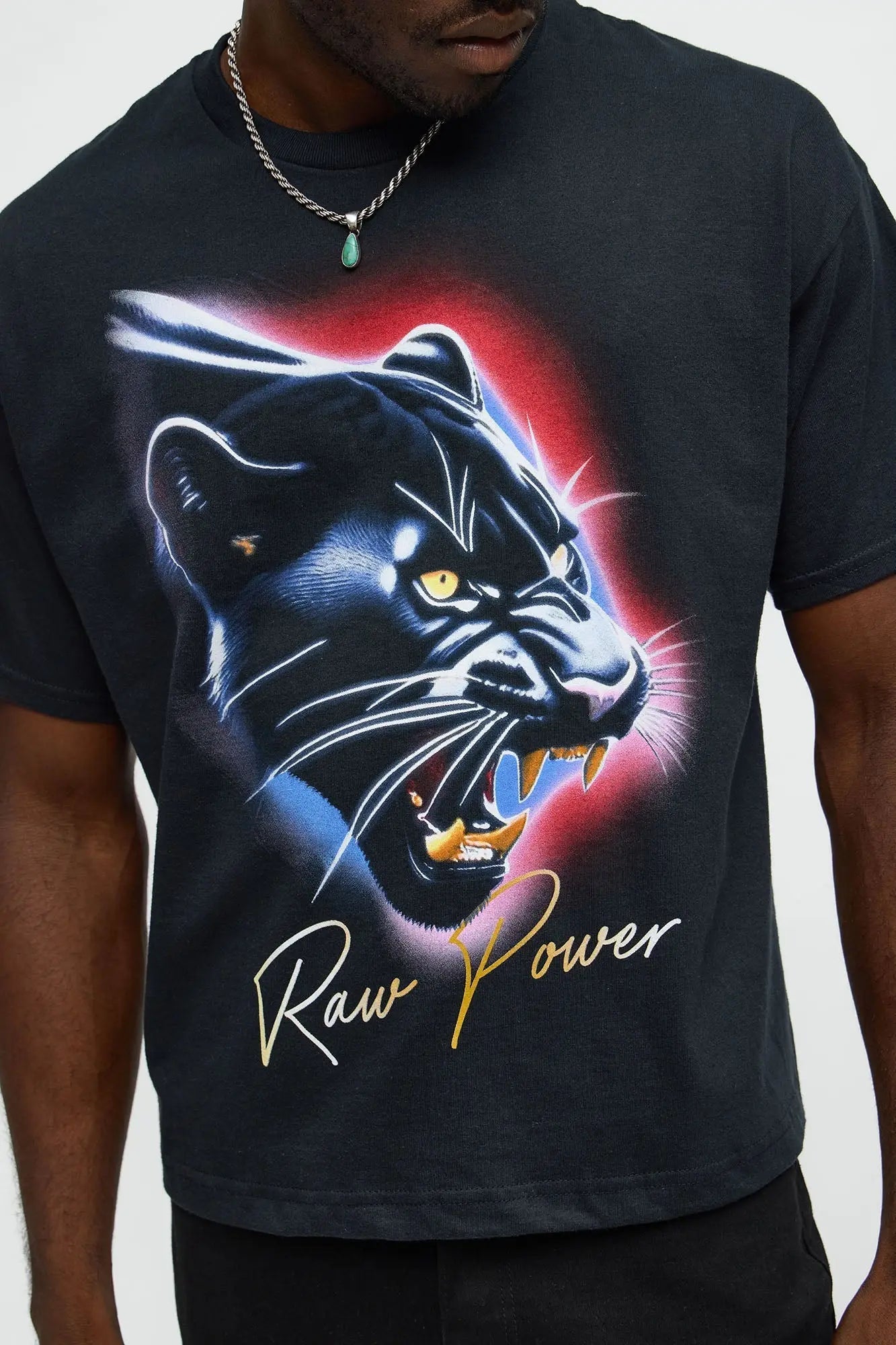 Raw Power Boxy Short Sleeve Tee - Black