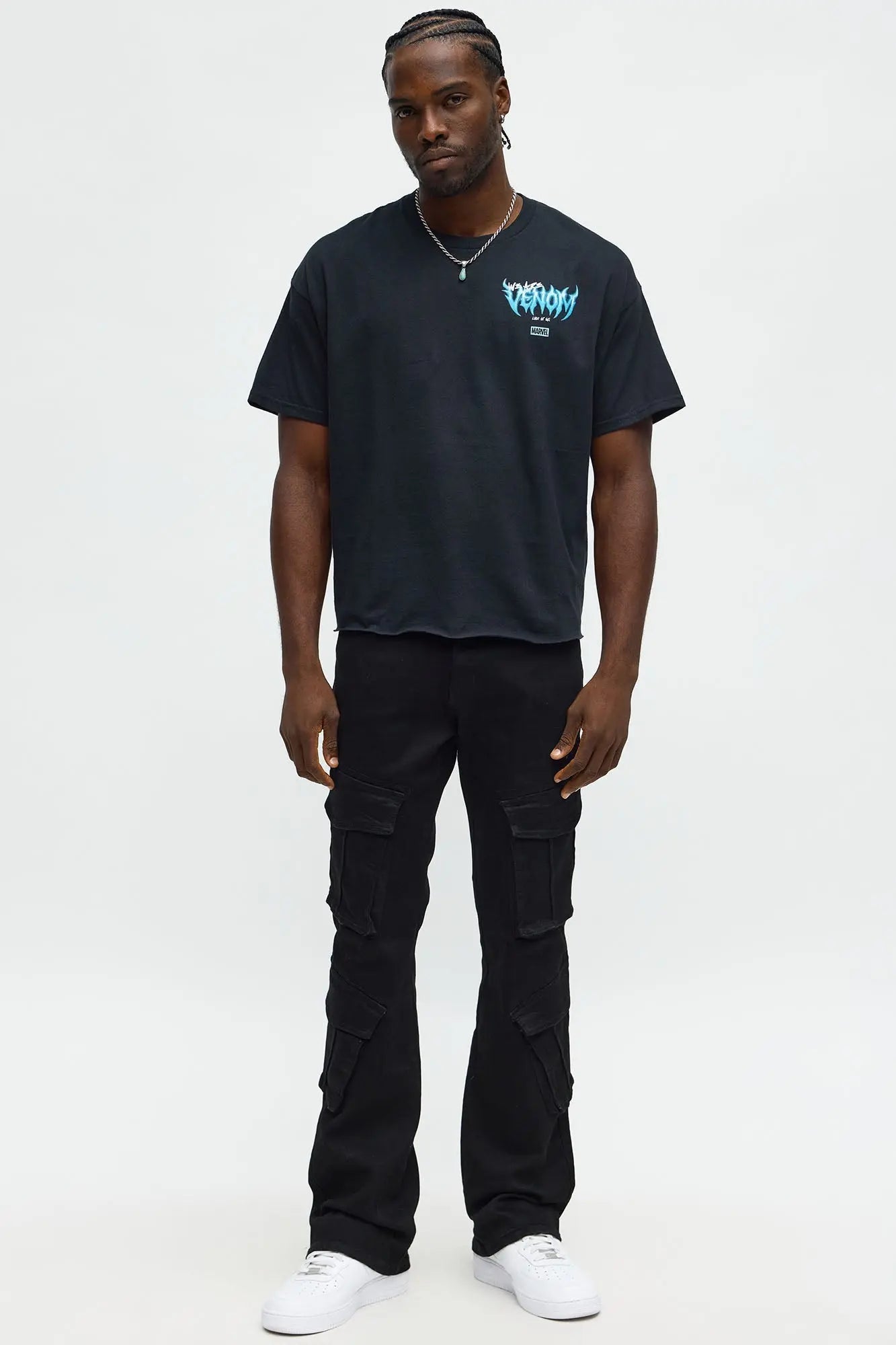 Venom Along Came A Spider Boxy Short Sleeve Tee - Black