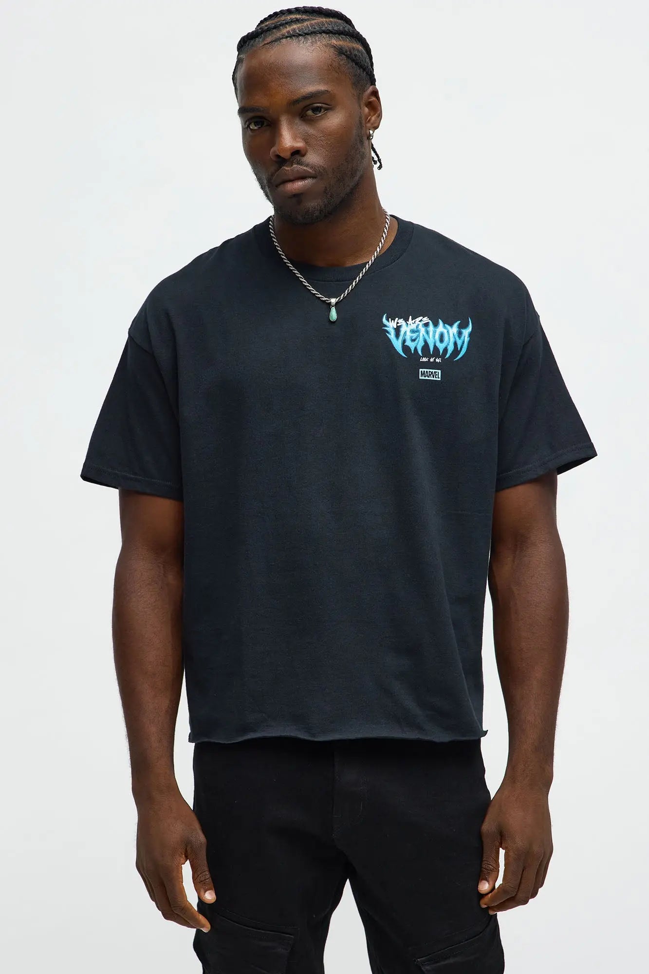 Venom Along Came A Spider Boxy Short Sleeve Tee - Black