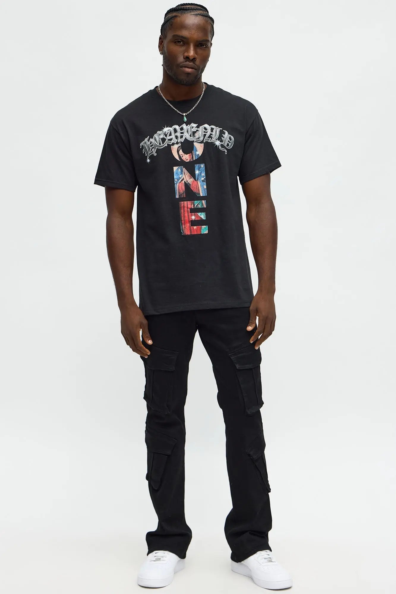 Heavenly One Protect Me Short Sleeve Tee - Black