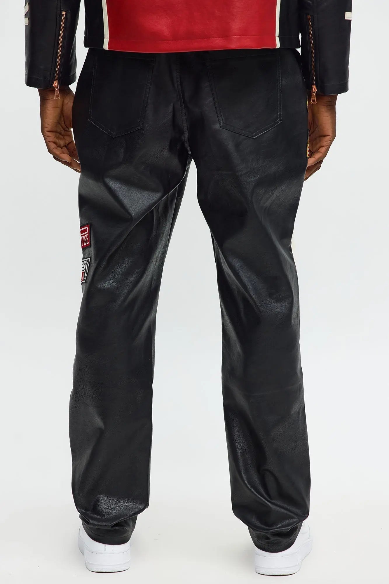 Straight Free Your Mind Faux Leather Racing Pant - Black/combo