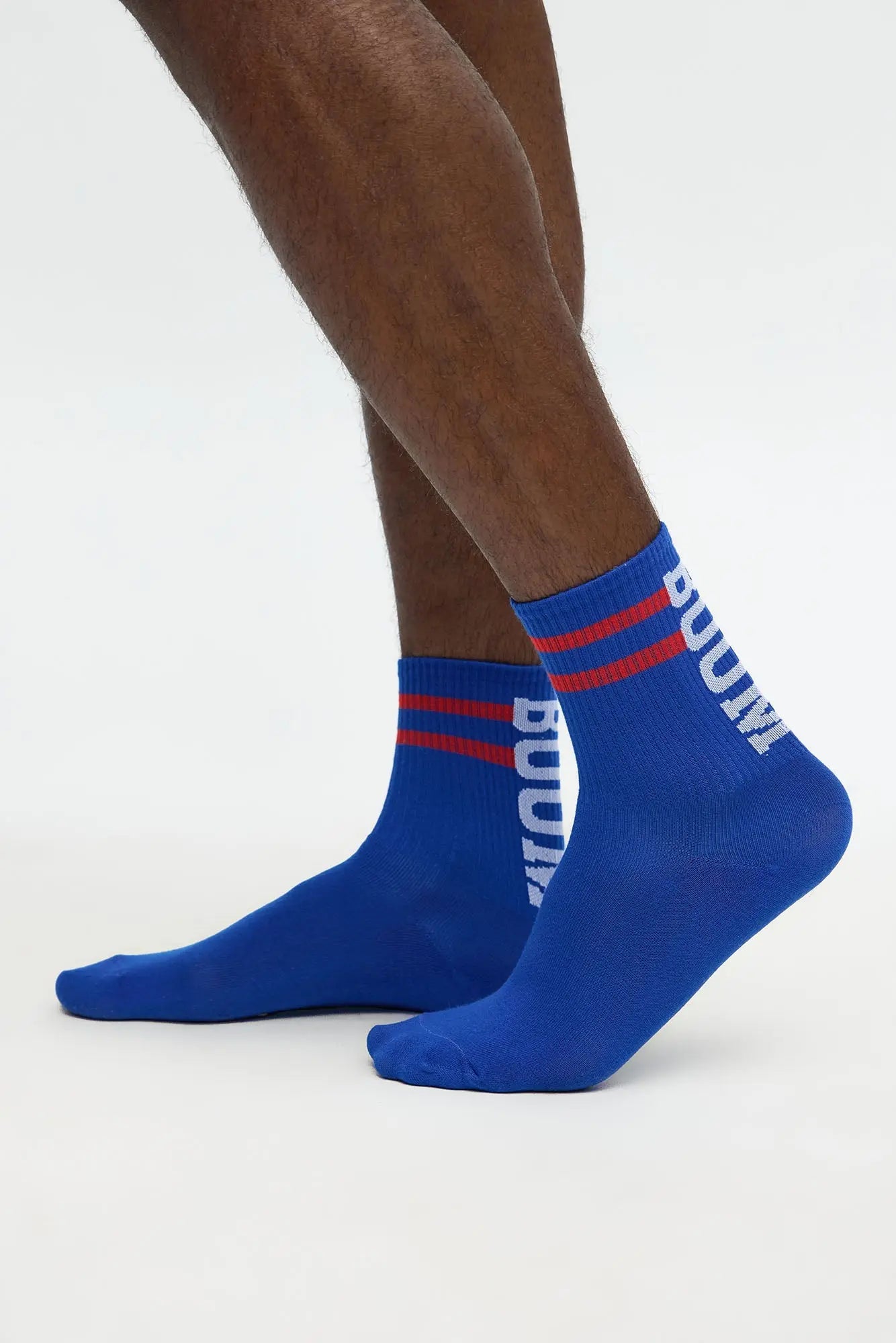 Boom Collegiate Ribbed Crew Sock - Blue/combo