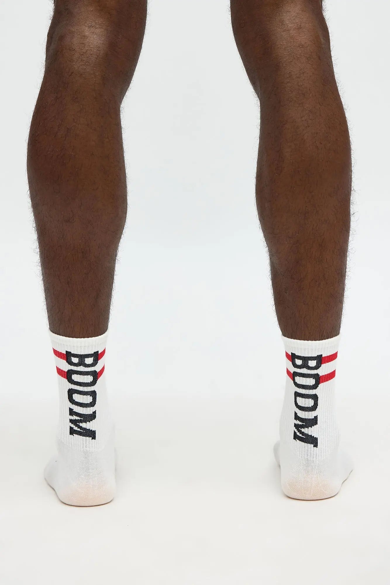 Boom Collegiate Ribbed Crew Sock - White