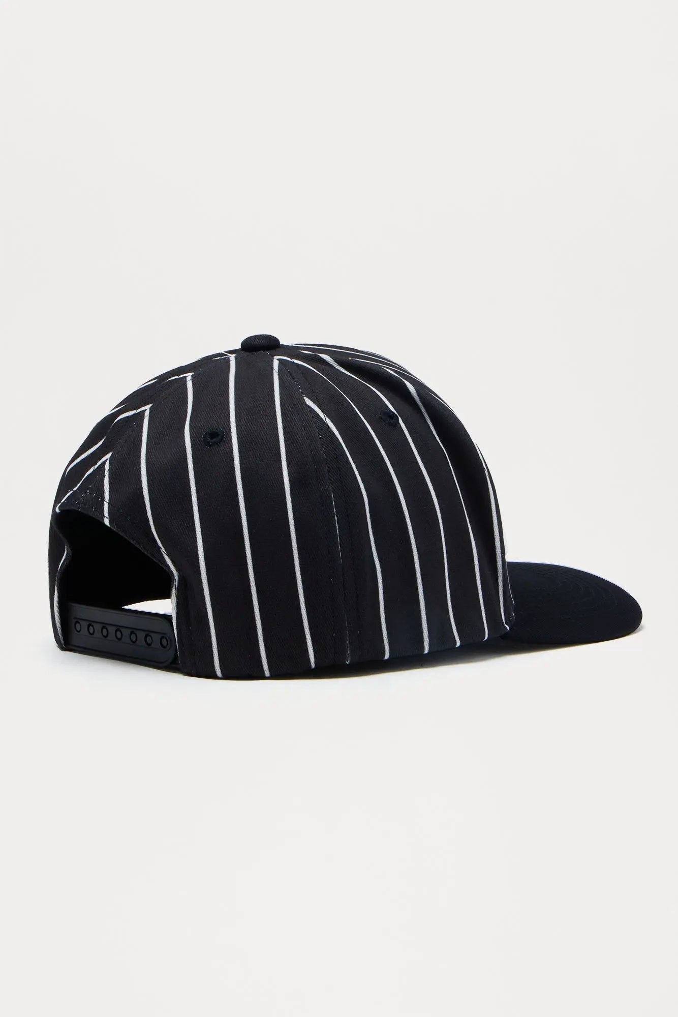 No Saint Pinstripe Structured Snapback Hat - Black