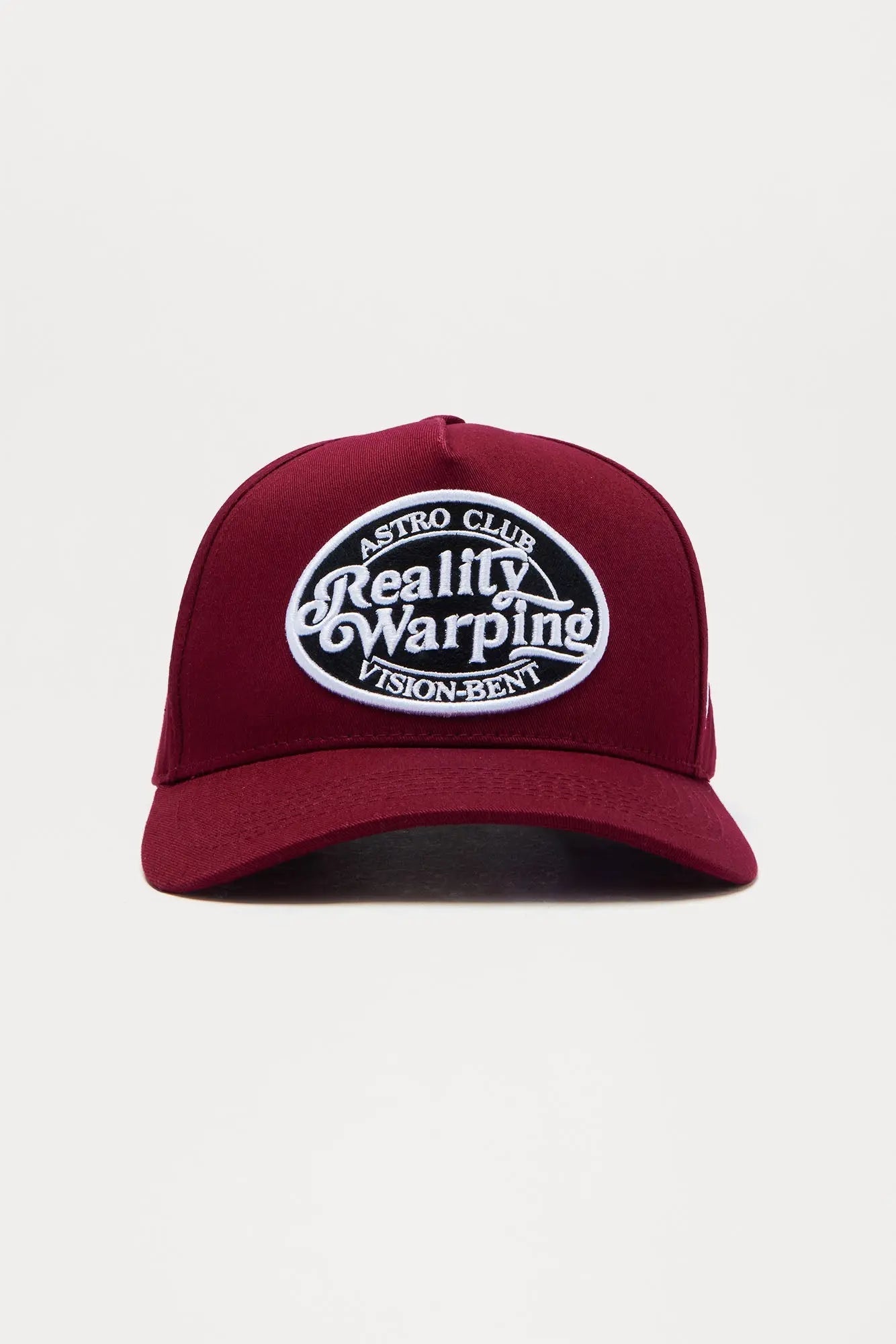 Reality Warping Structured Snapback Hat - Burgundy