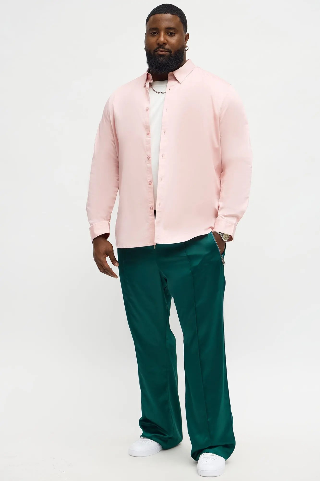 Stacked Slim Flare With Some Class Pant - Green