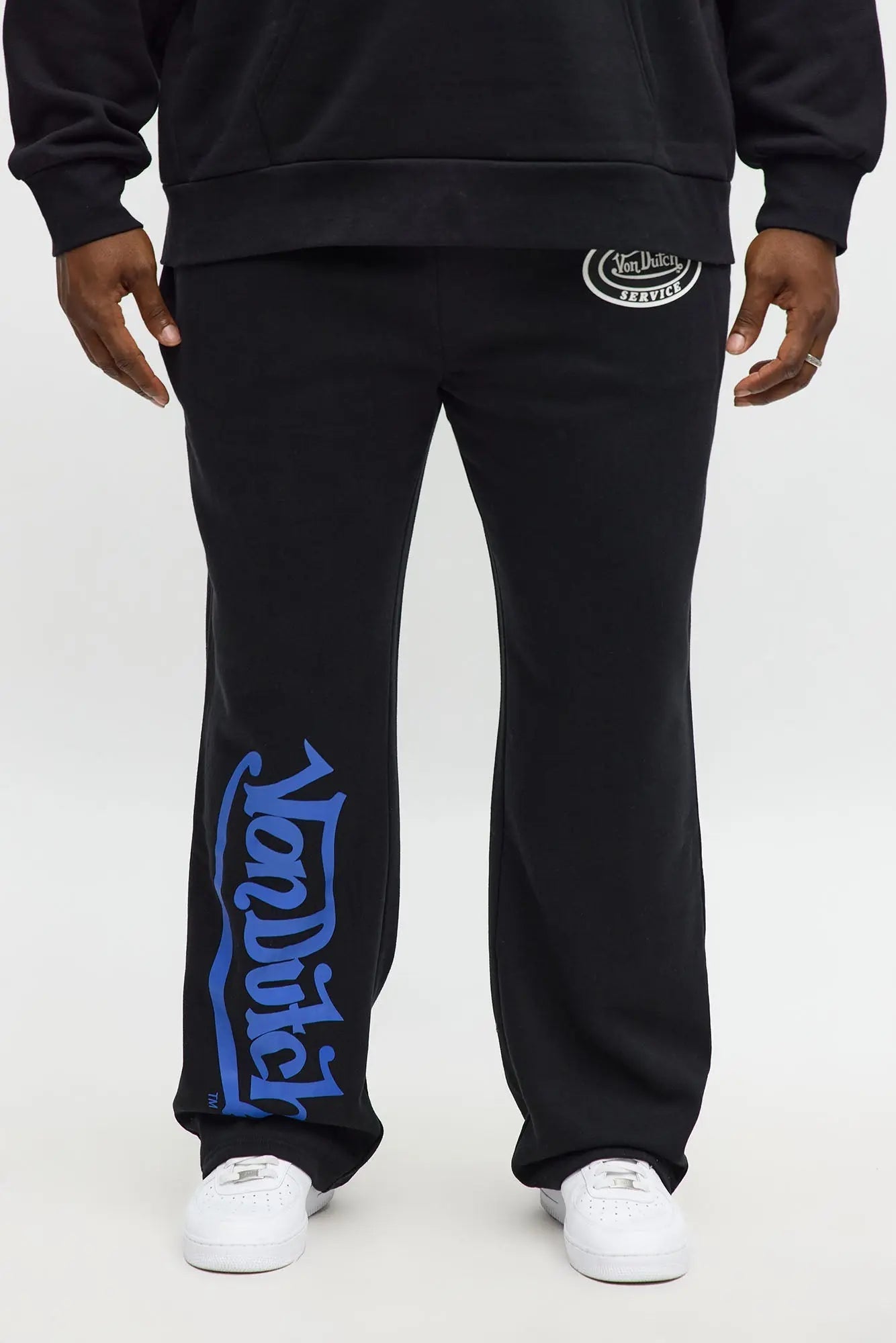 Von Dutch Live To Ride Baggy Sweatpants - Black
