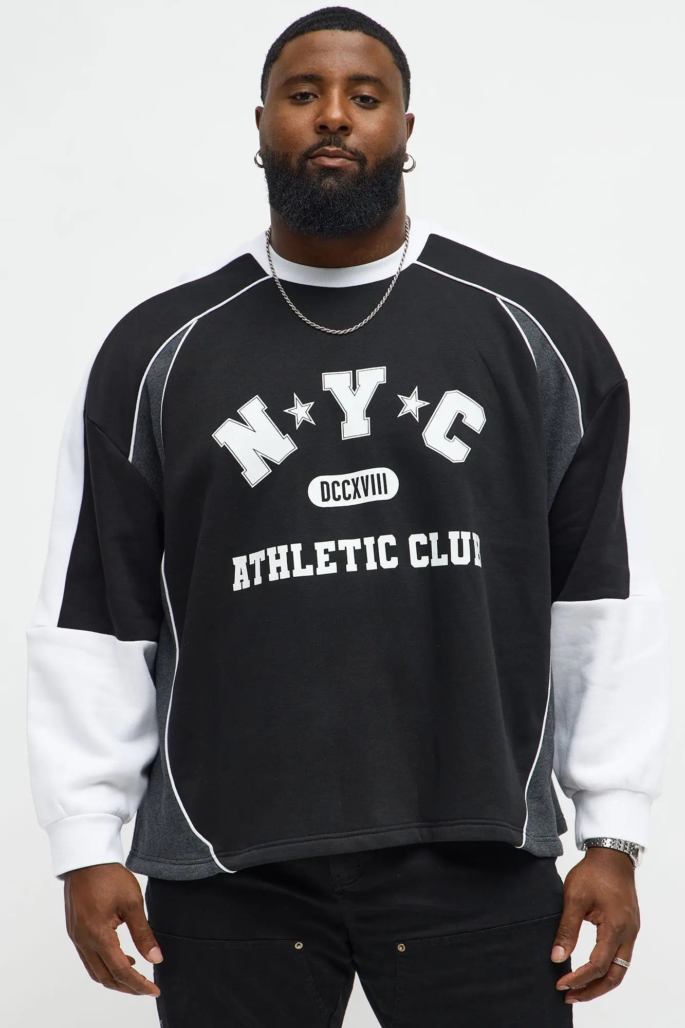 Tyson Oversized Athletic Club Long Sleeve Tee - Multi Color