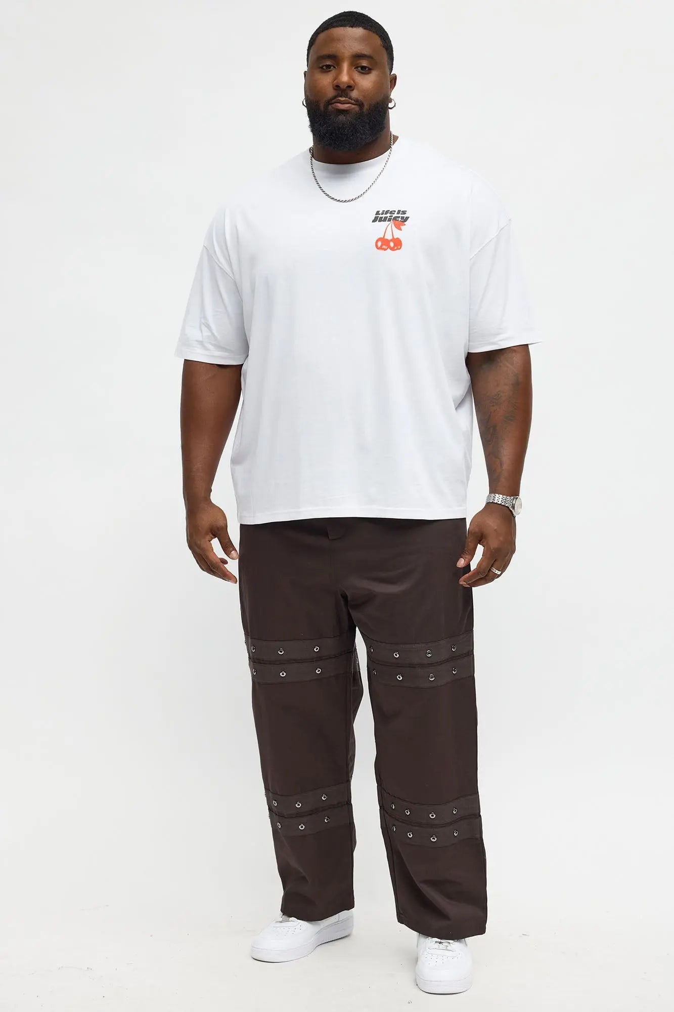 Life Is Juicy Oversized Short Sleeve Tee - White