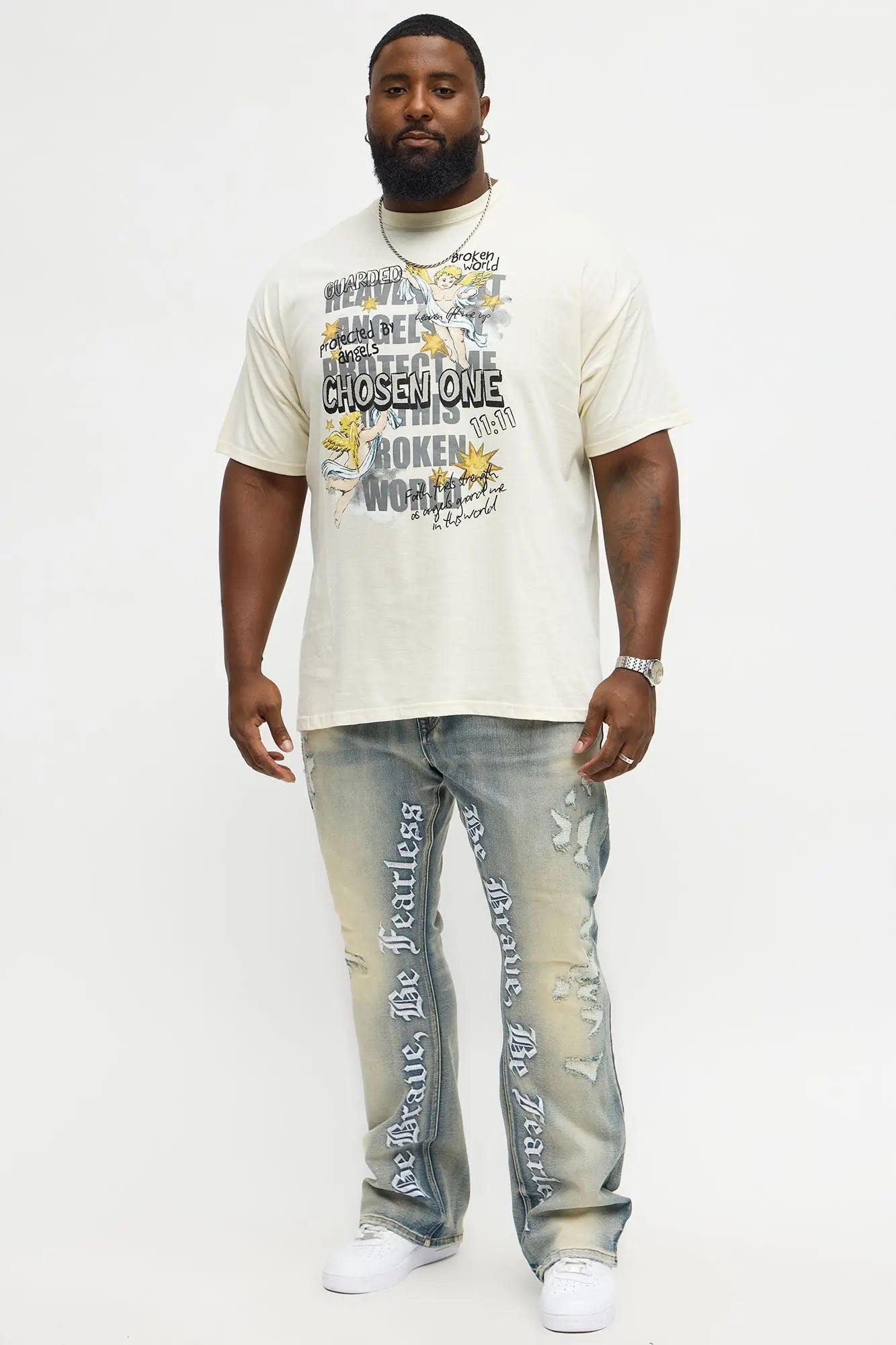 Protected In This Broken World Short Sleeve Tee - Natural