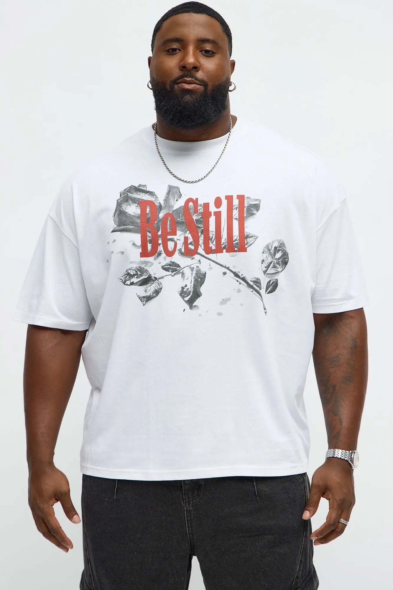 Be Still Oversized Short Sleeve Tee - White