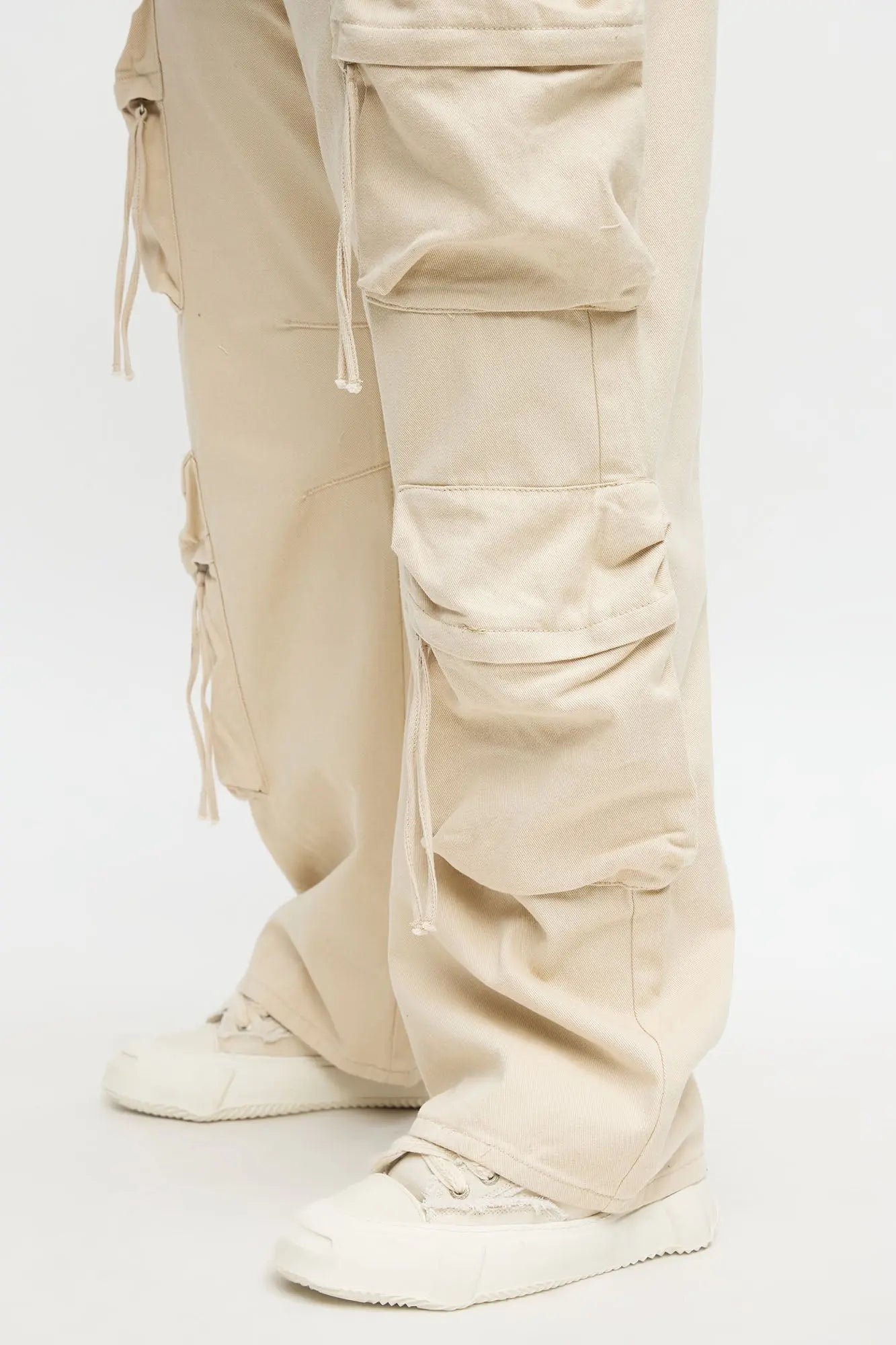 Baggy Ryo Cargo Pants - Cream