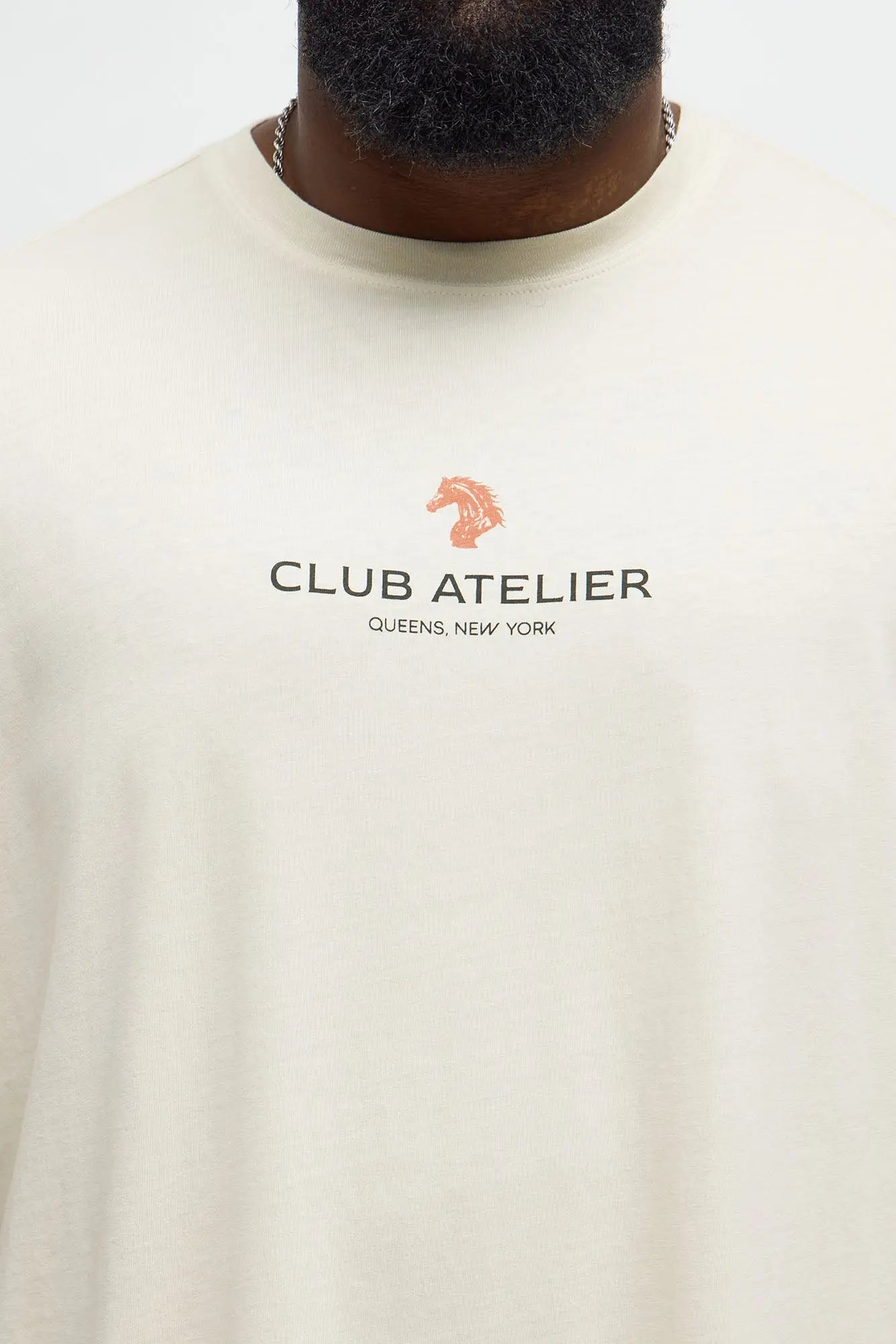 NYC Club Atelier Oversized Short Sleeve Tee - Cream